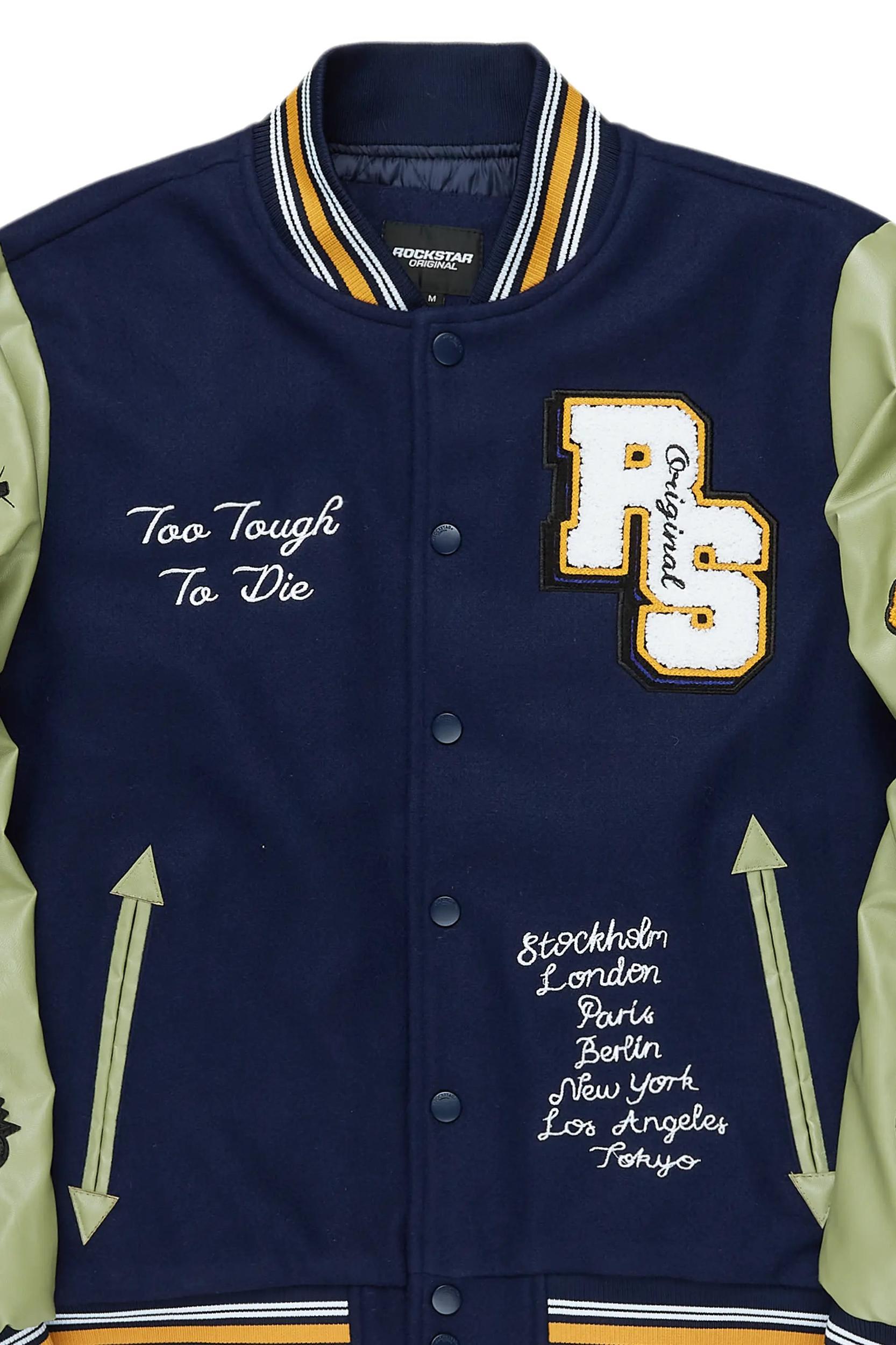 Shexter Navy Varsity Jacket Male Product Image