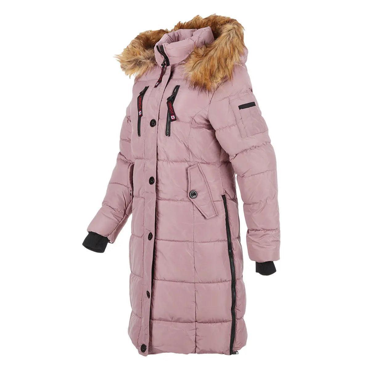Canada Weather Gear Women's Long Puffer with Faux Fur Trim Hood Product Image