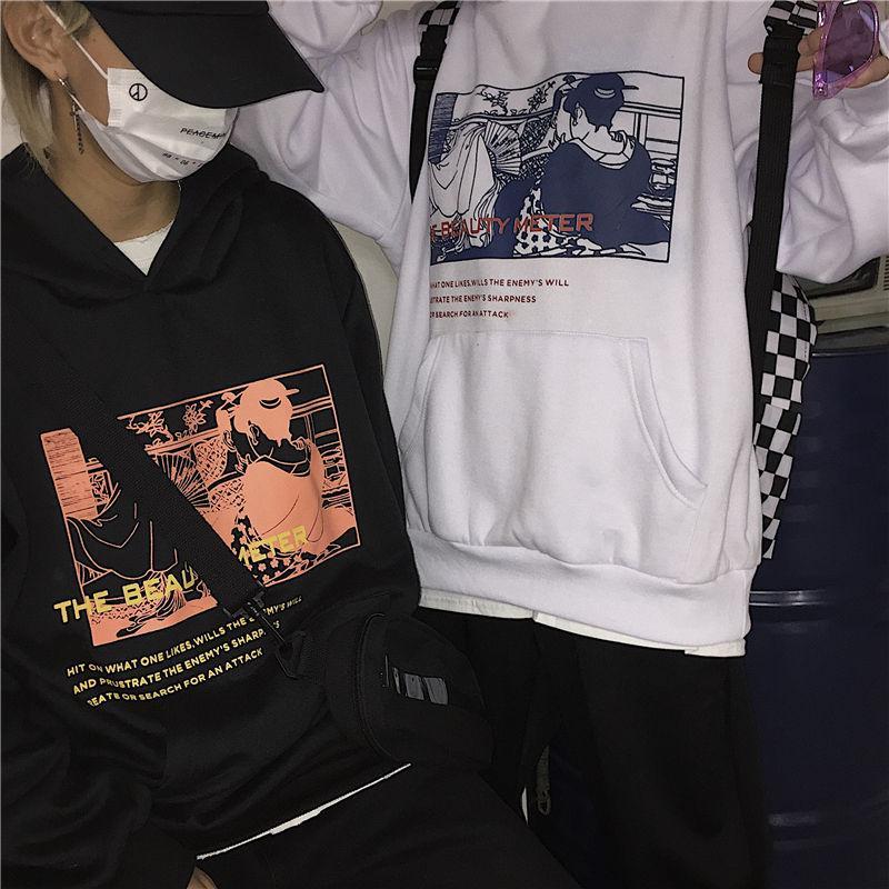 Couple Matching Printed Hoodie Product Image