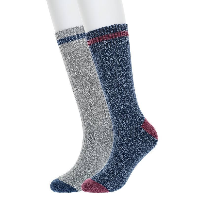 Mens 2-Pair Pack Cozy Crew Socks Set Product Image