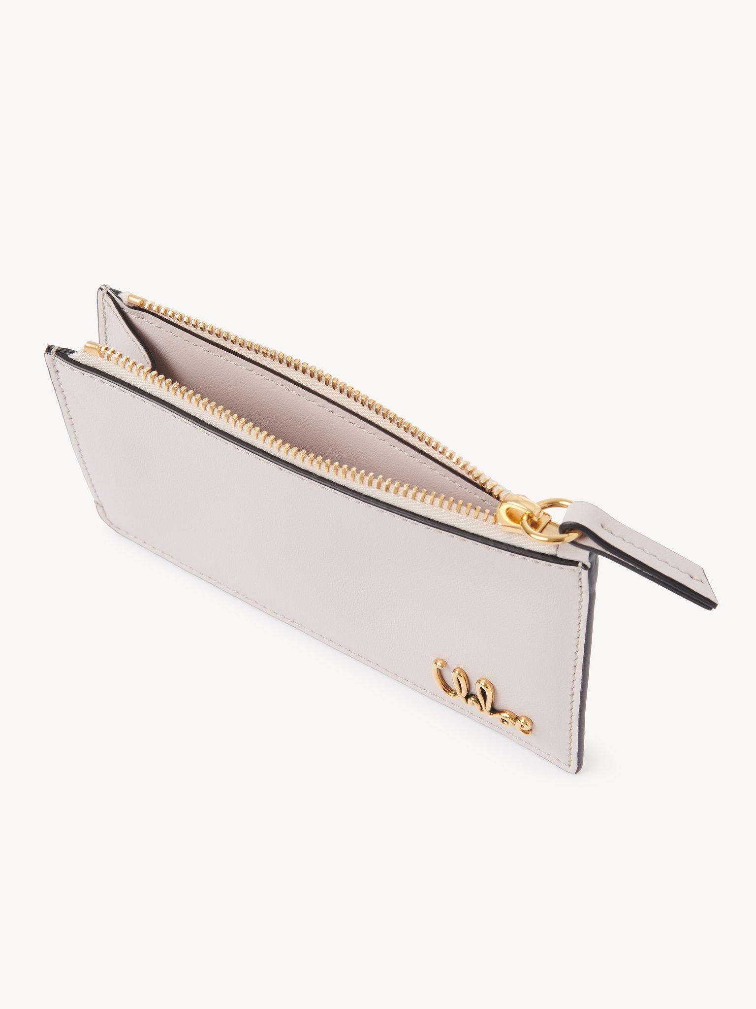 Small Chloé Iconic purse with card slots in grained leather Product Image