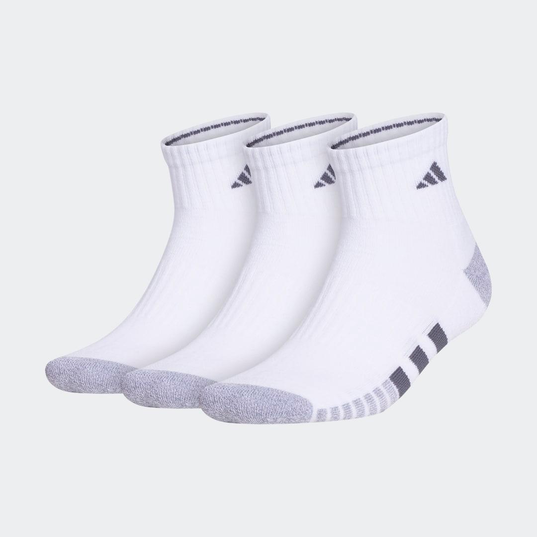 adidas Cushioned Quarter Socks 3 Pairs Black XL Product Image