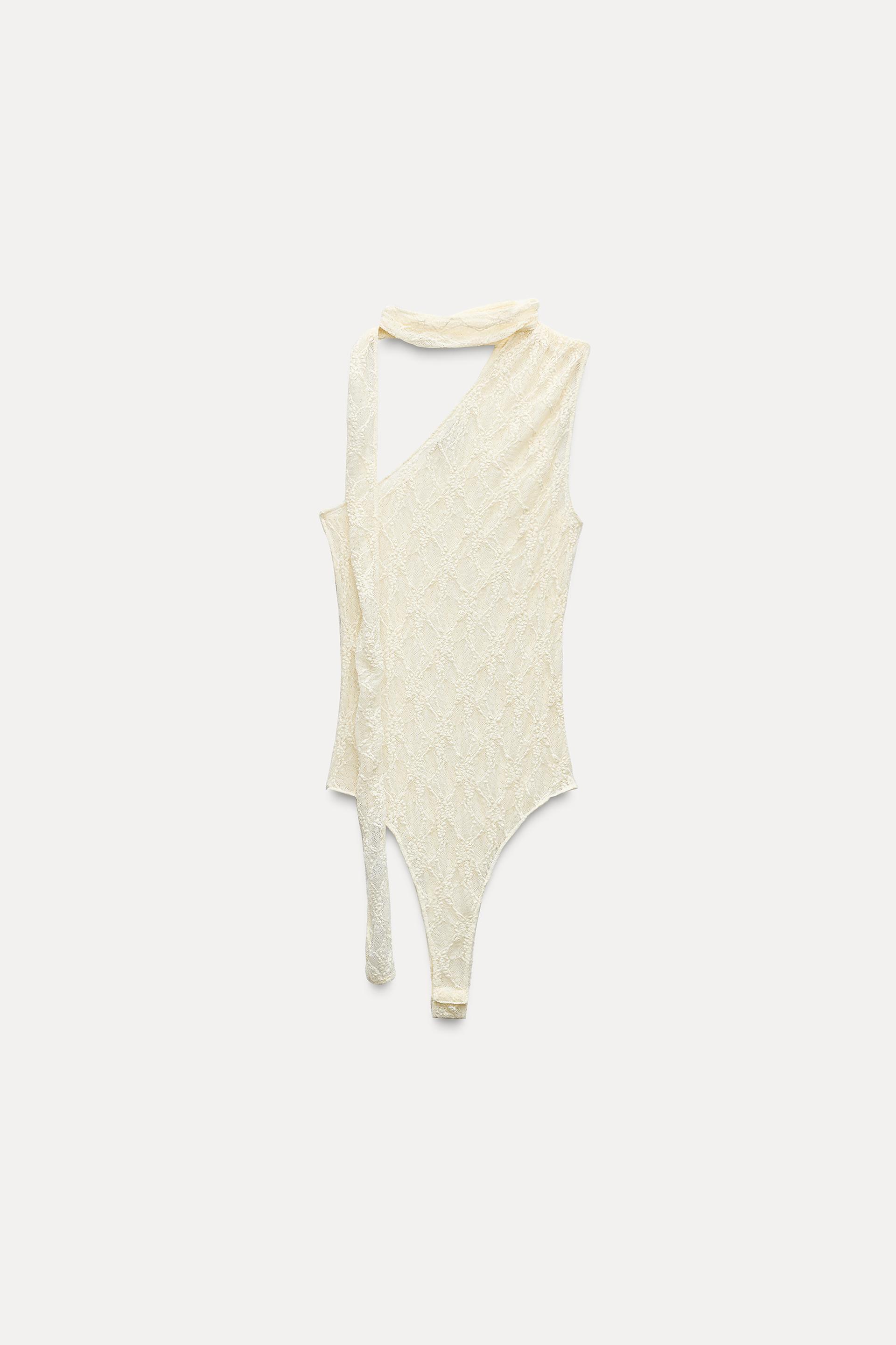 ASYMMETRIC LACE BODYSUIT Product Image