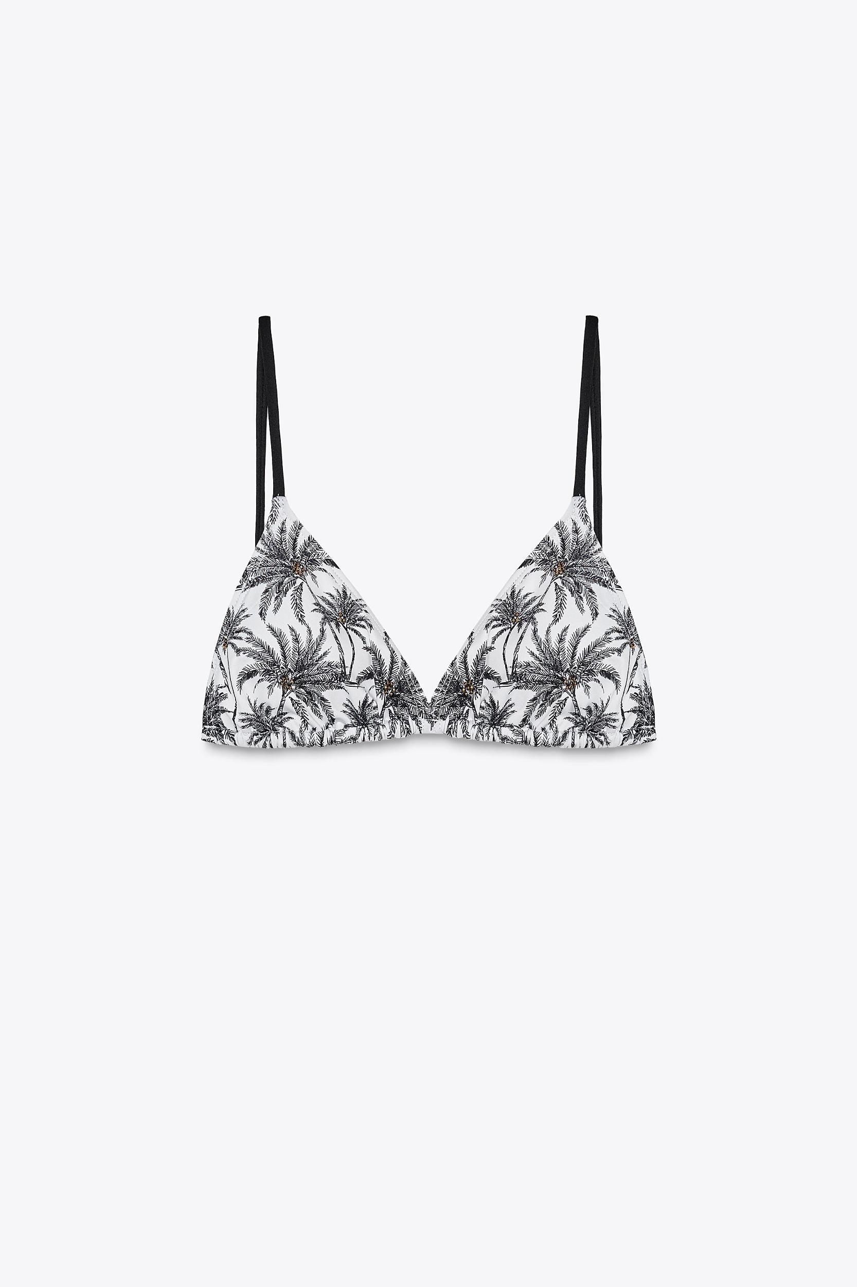 PALM PRINT BIKINI TOP Product Image