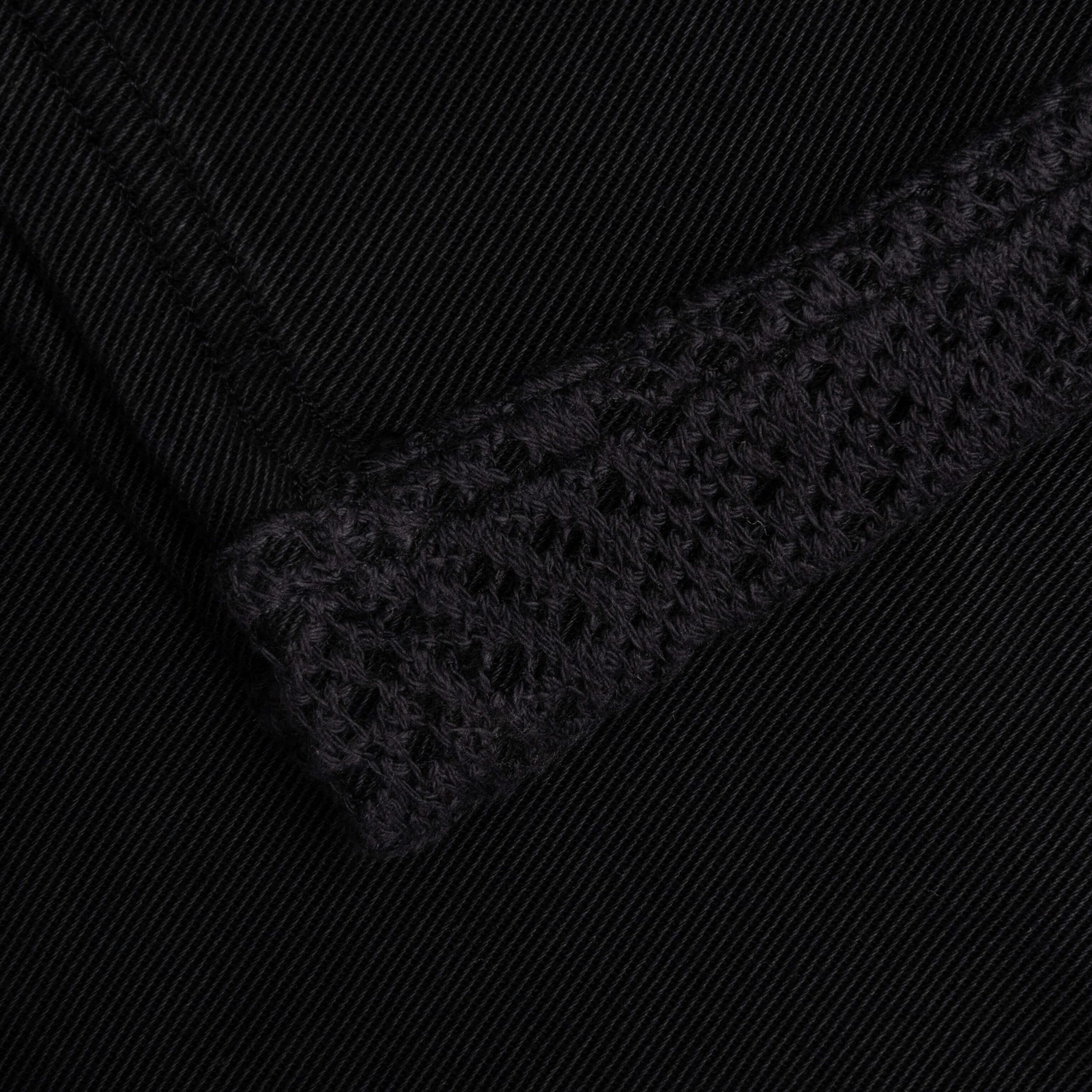 Knitted Panel Shorts - Black Male Product Image