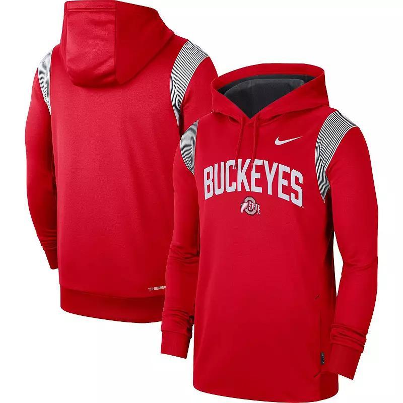 Men's Nike Scarlet Ohio State Buckeyes 2022 Game Day Sideline Performance Pullover Hoodie, Size: Large, Red Product Image