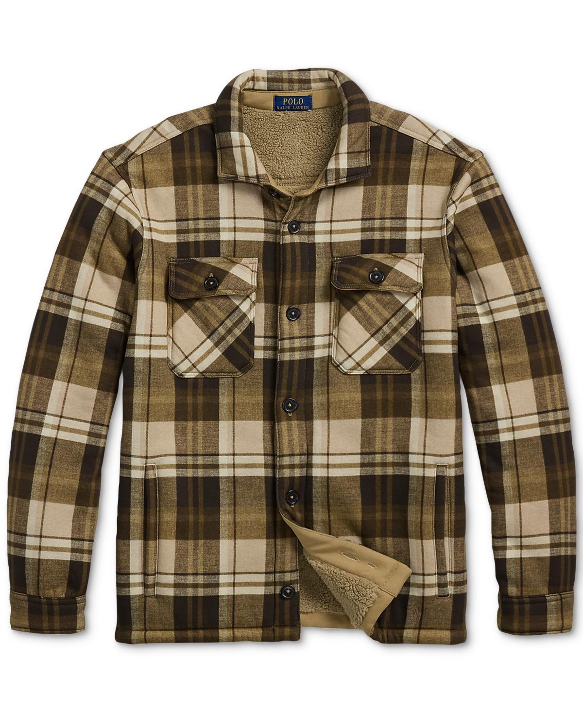 POLO RALPH LAUREN Plaid Shirt Jacket In Brown Product Image