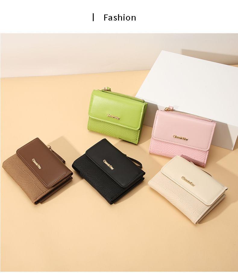 Faux Leather Short Wallet Product Image