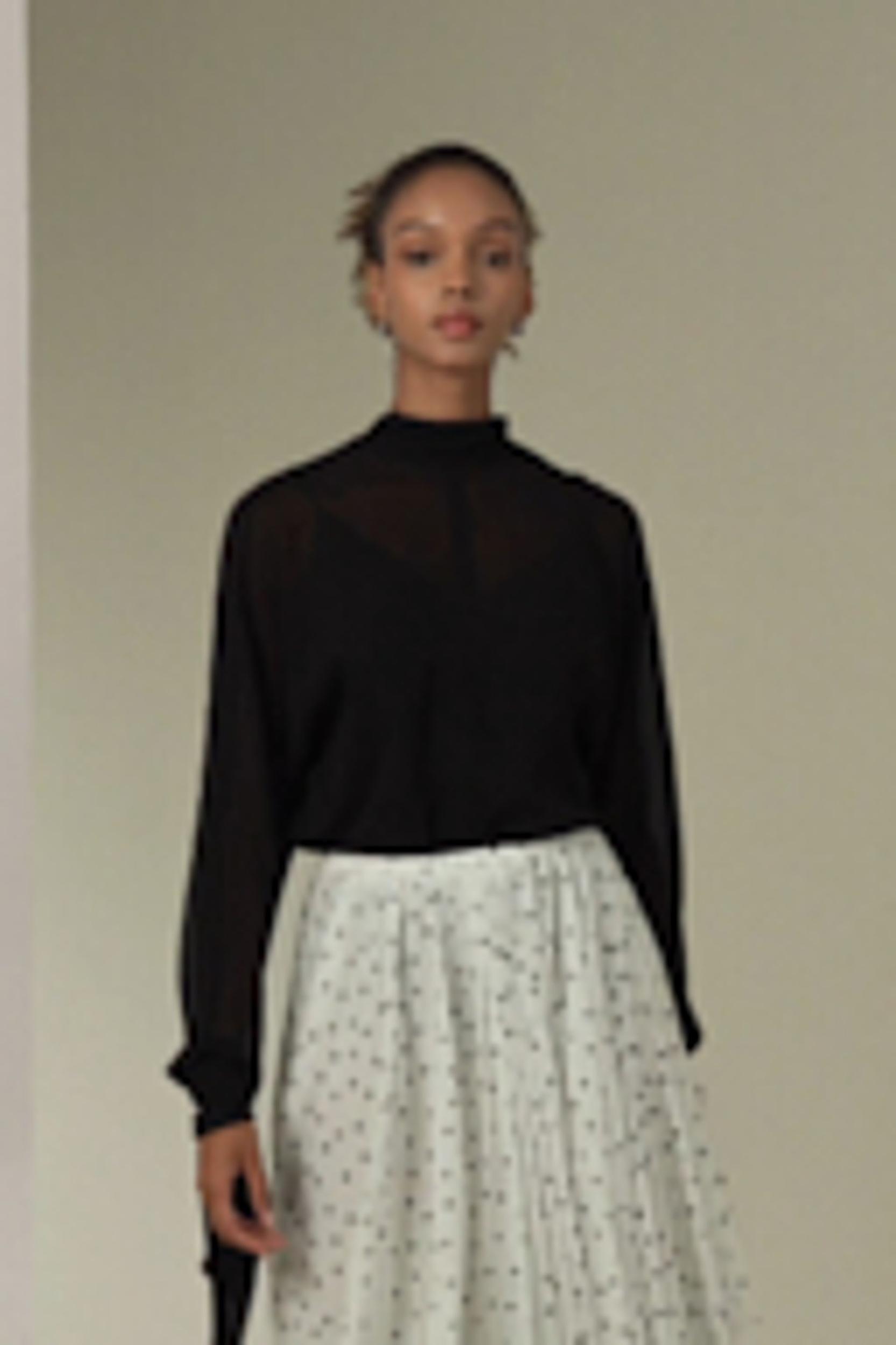 LILYSILK Women's Batwing Sleeve Chiffon Blouse Set, Black XL - Flowy, Elegant Top for Parties & Vacations Product Image