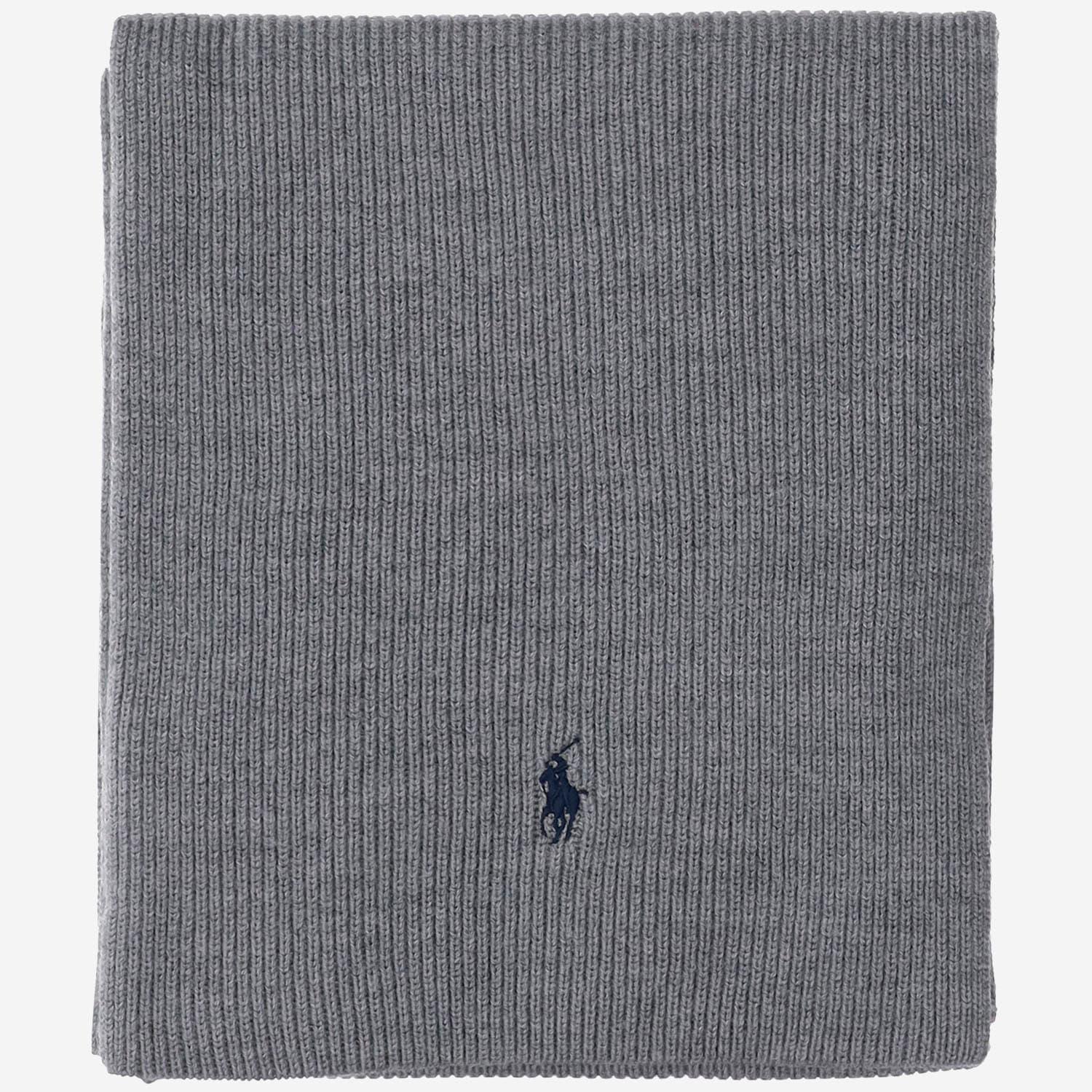 POLO RALPH LAUREN Wool Scarf With Logo In Grey Product Image