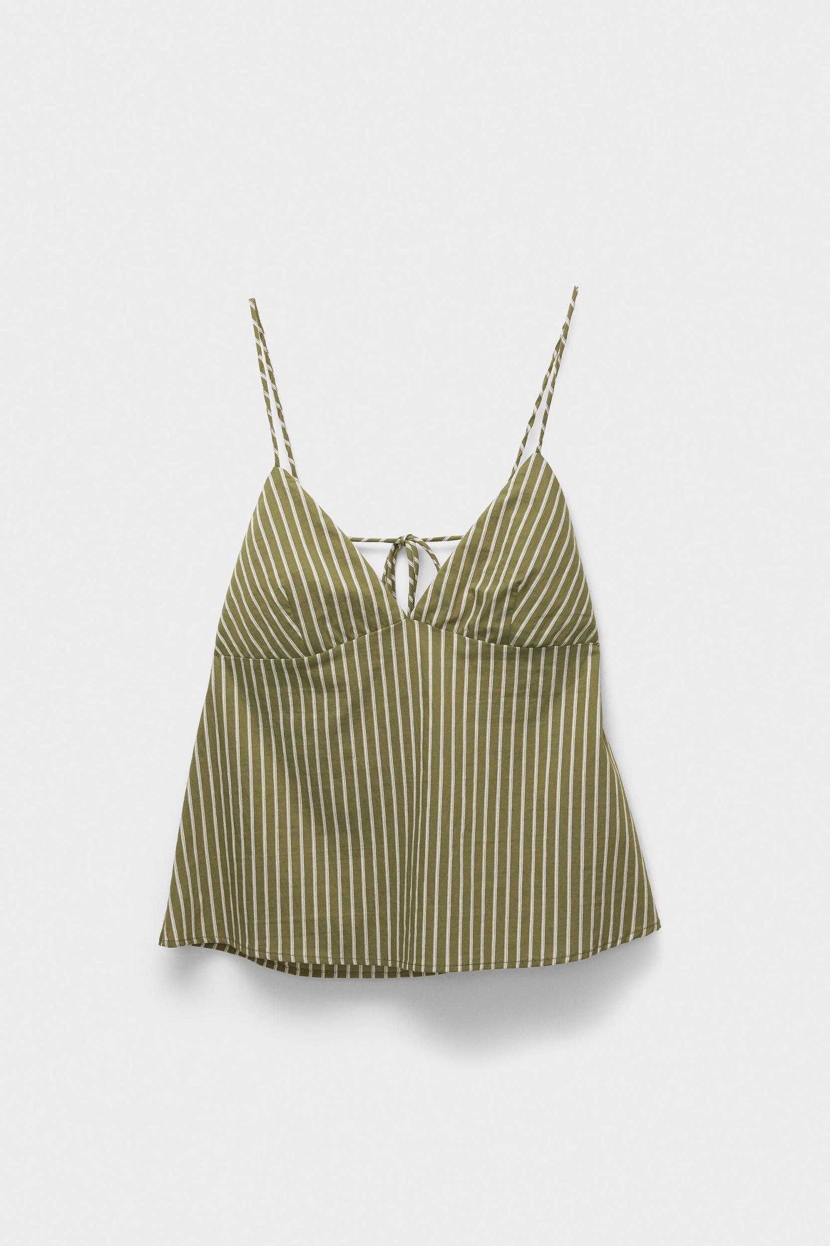 Striped top with straps Product Image