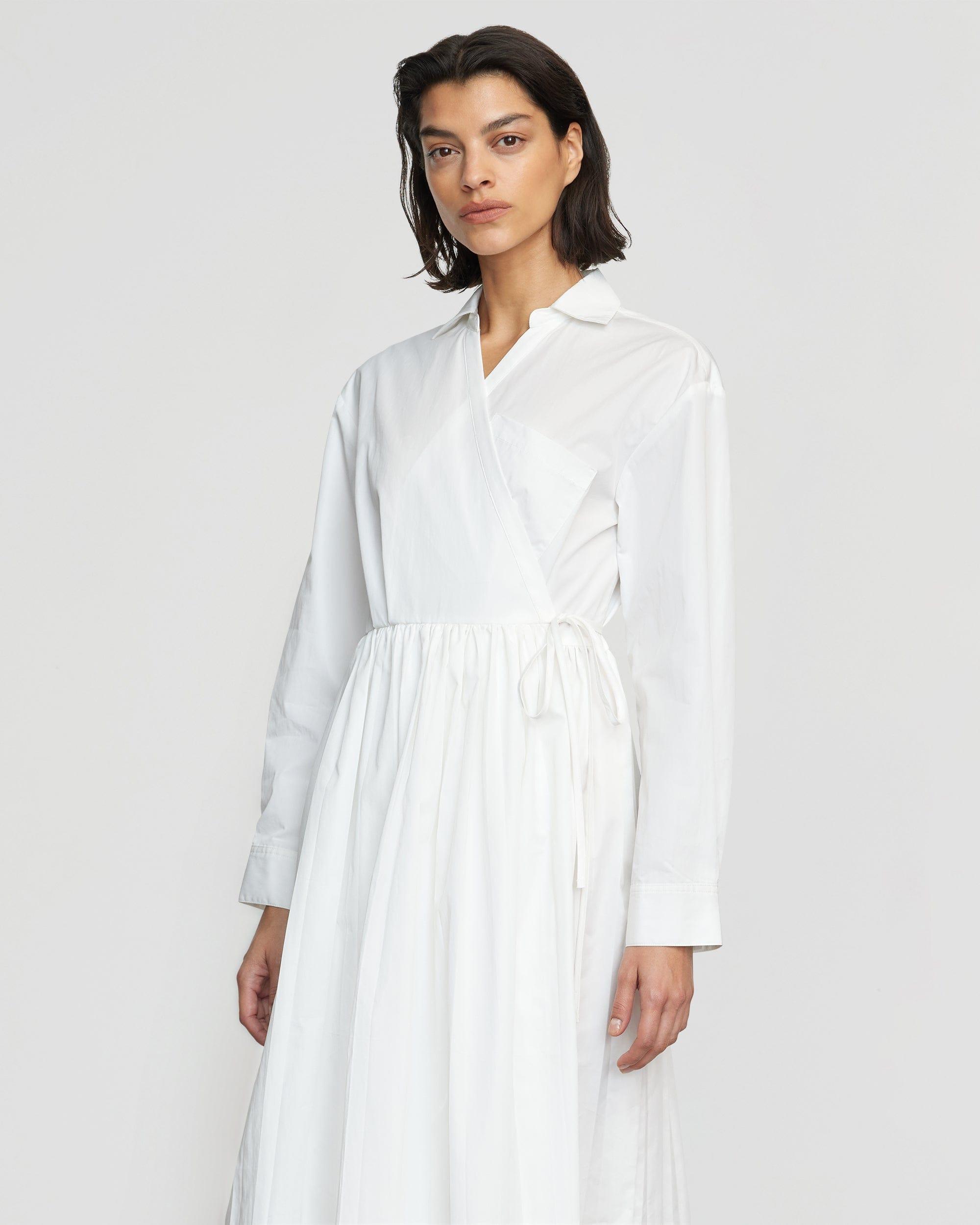 Lys Pleated-Skirt Wrap Dress Product Image