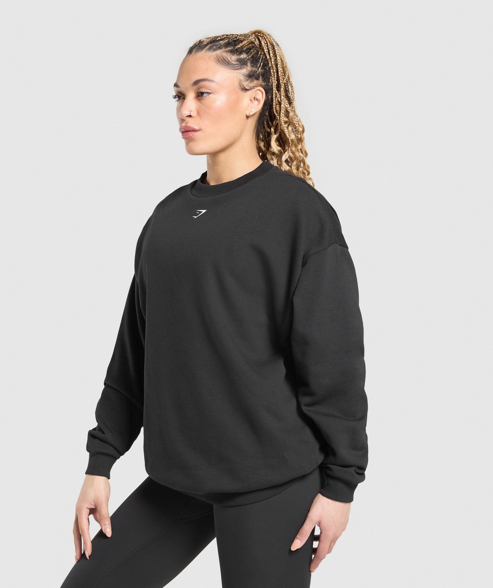 Gymshark Heavy Duty Graphic Oversized Pullover - Black Female Product Image