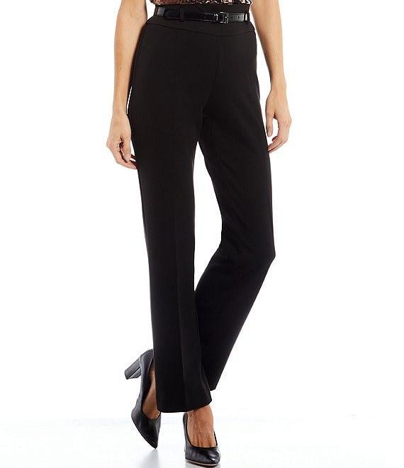 Kasper High Rise Pull-On Boot Cut Belted Pants Product Image