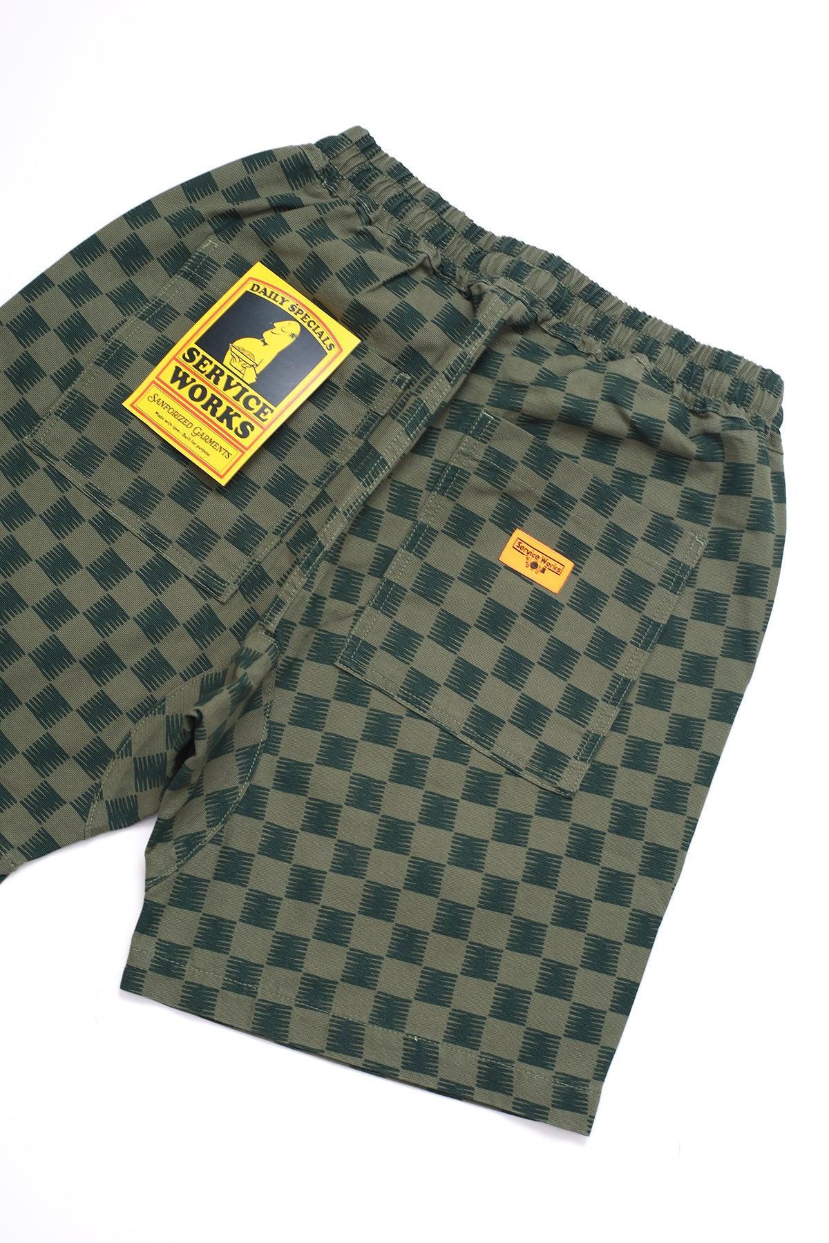 Service Works - Classic Chef Shorts - Green Checker Product Image
