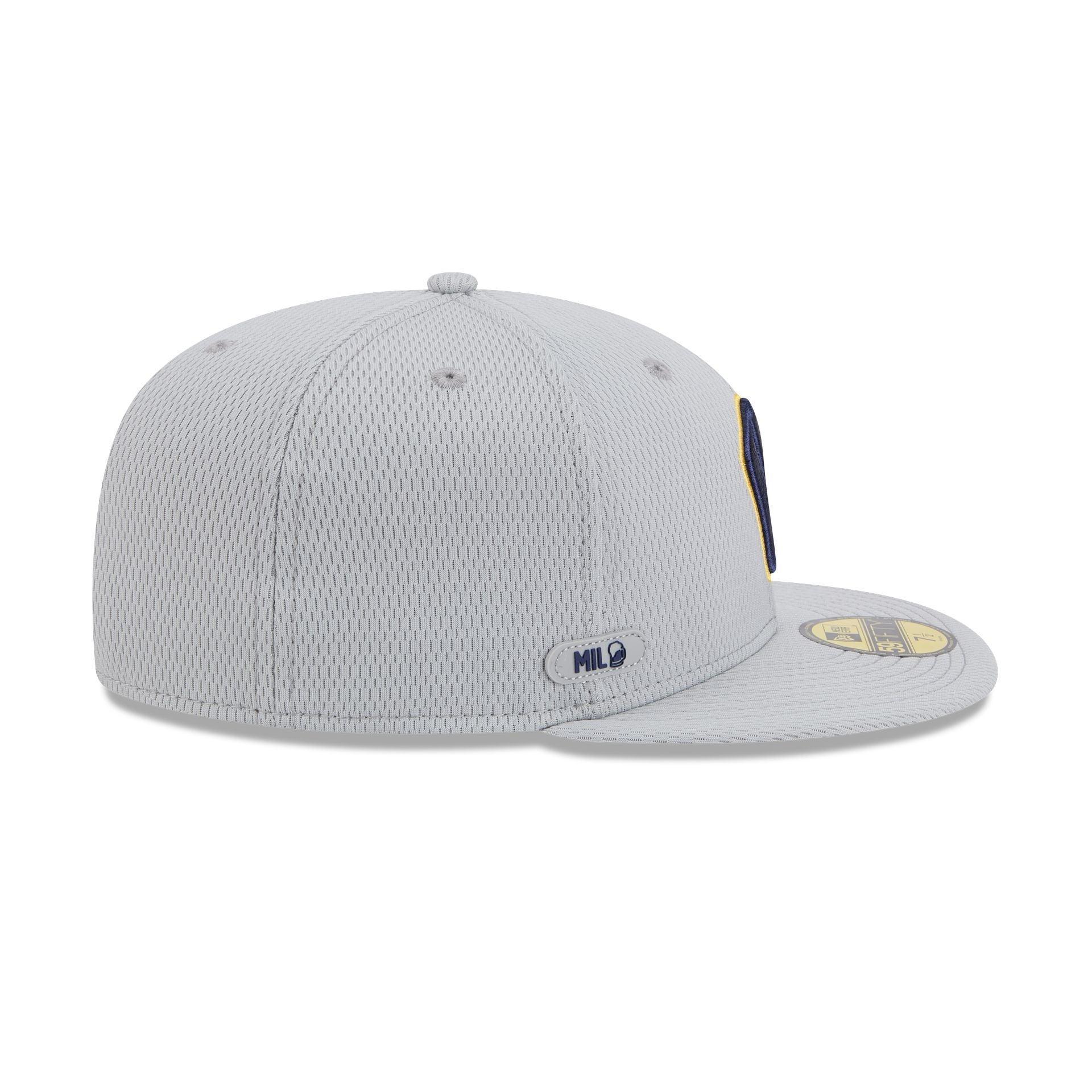 Milwaukee Brewers 2025 Clubhouse Gray 59FIFTY Fitted Hat Male Product Image