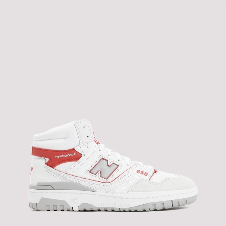 NEW BALANCE White Leather 650 Sneakers Product Image