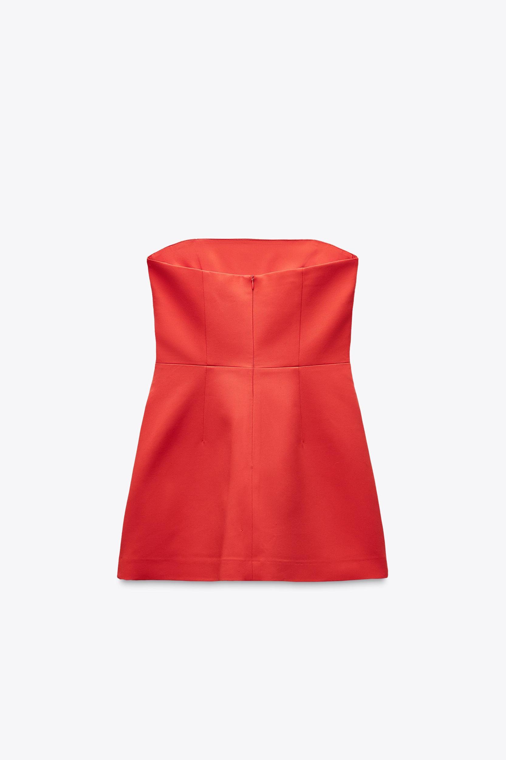 STRAPLESS LAPEL DRESS Product Image