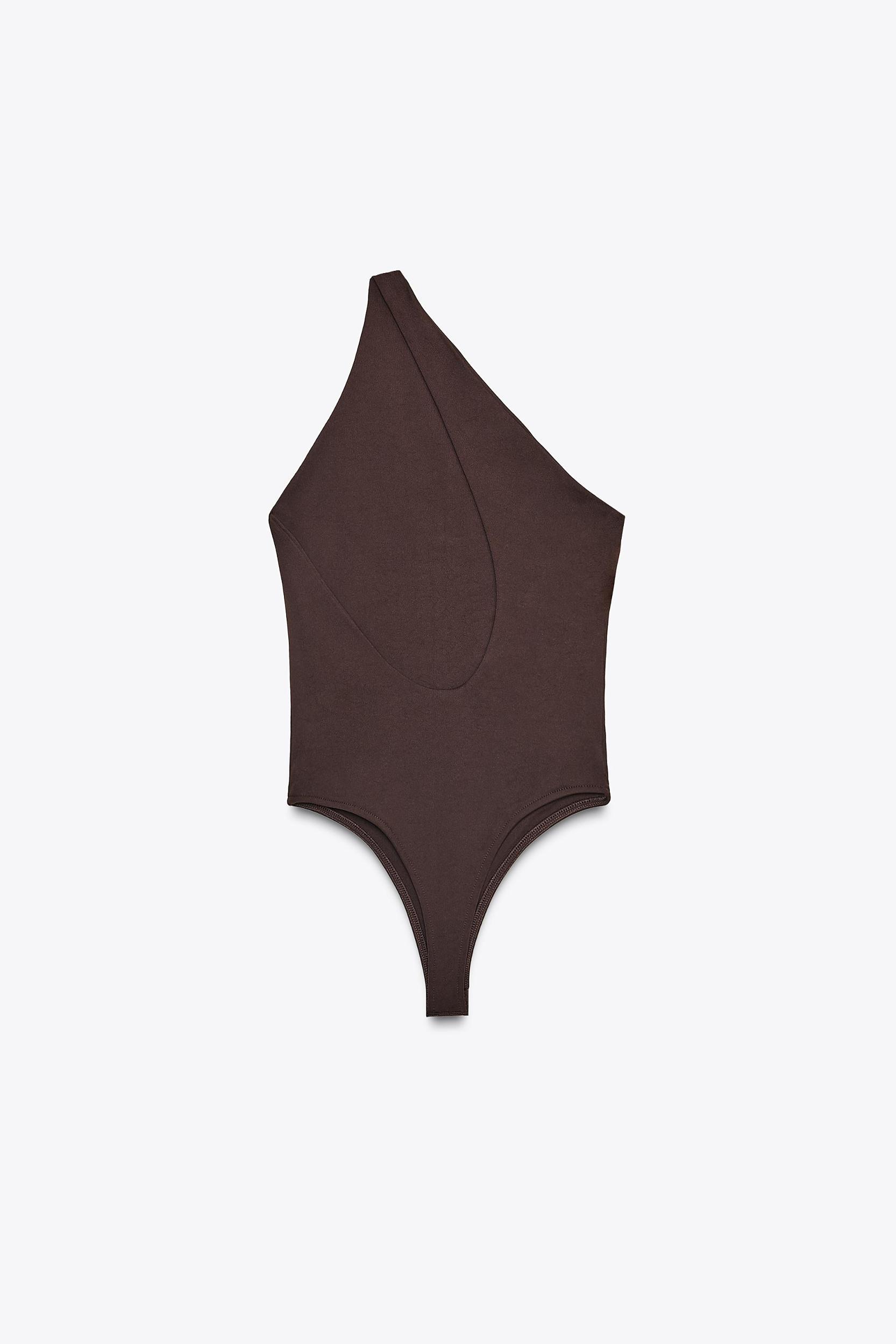 POLYAMIDE ASYMMETRIC BODYSUIT Product Image