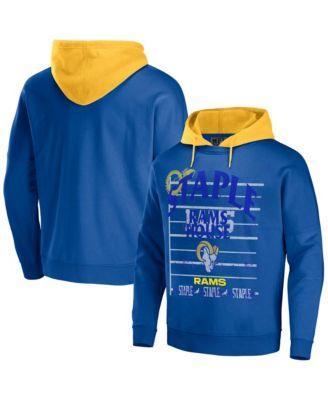 Mens Nfl X Staple Navy Los Angeles Rams Oversized Gridiron Vintage-Like Wash Pullover Hoodie Product Image