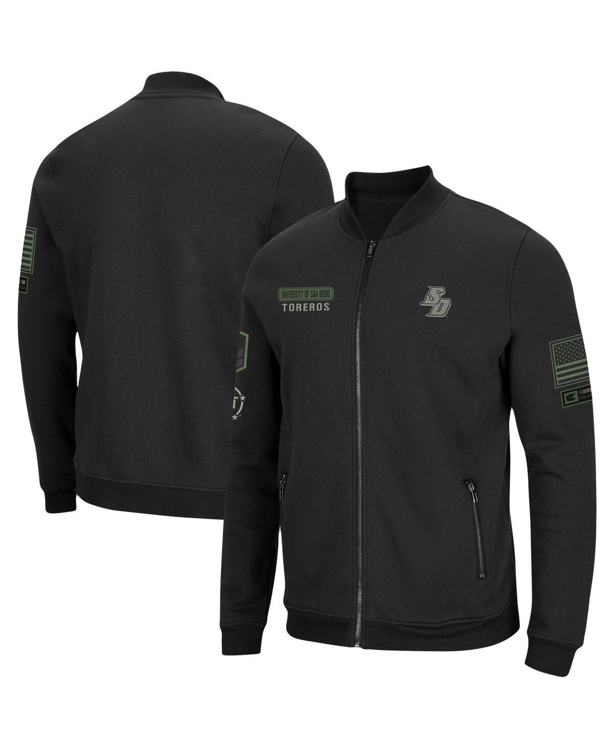 Mens Colosseum Black Illinois State Redbirds OHT Military Appreciation High-Speed Bomber Full-Zip Jacket Product Image