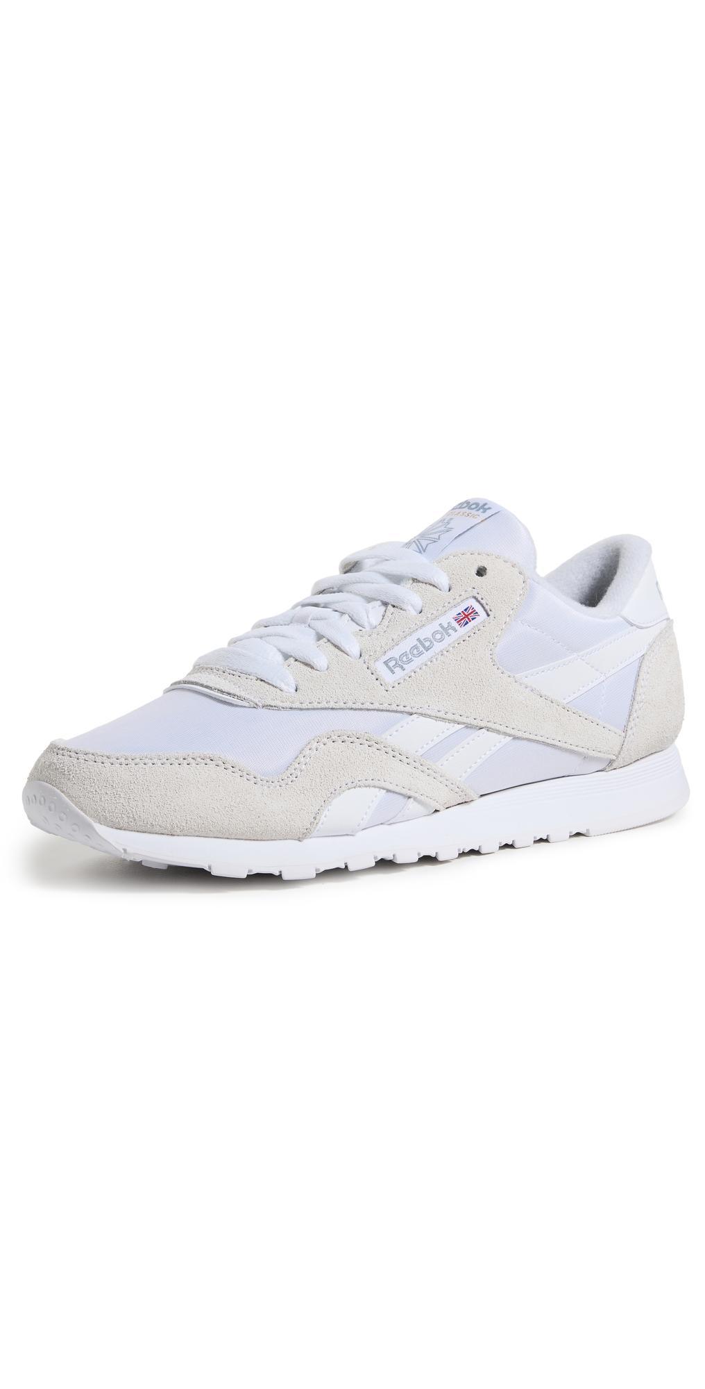 Womens Reebok Classic Nylon Athletic Shoe - Chalk / White Product Image