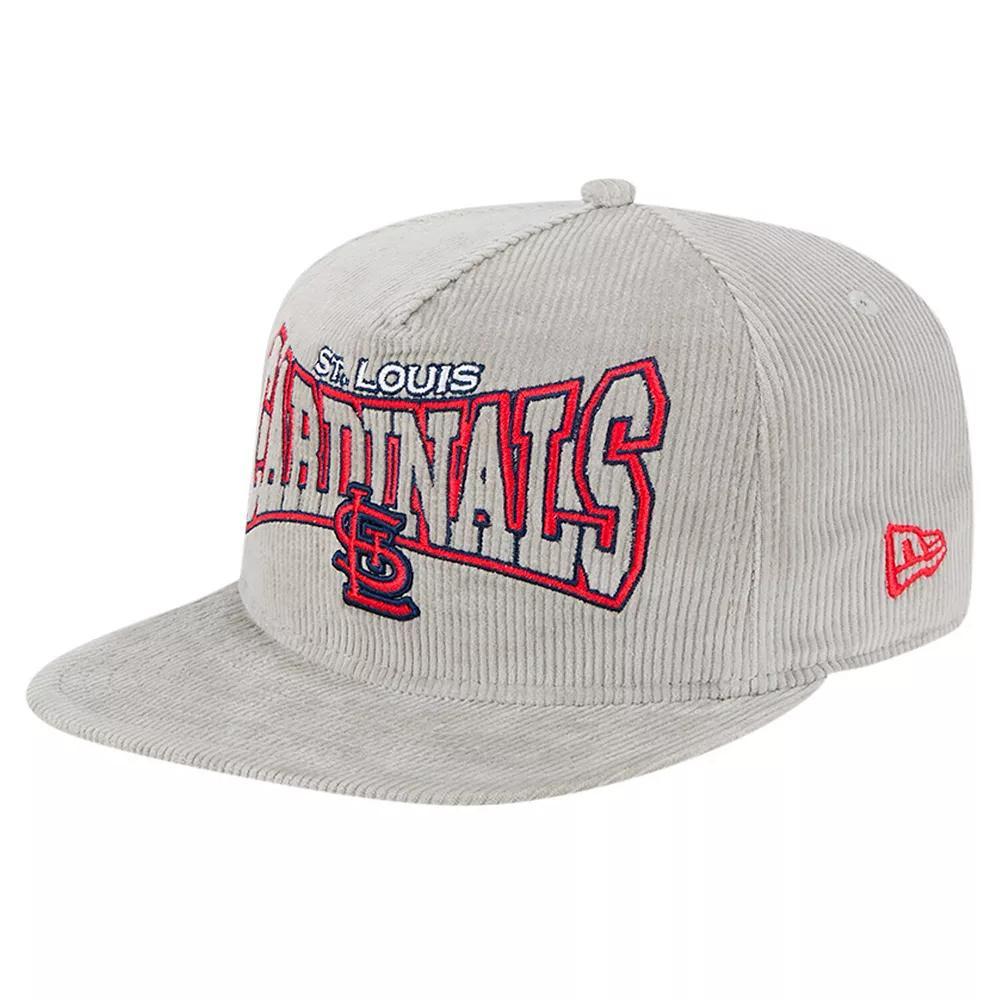 Men's New Era Gray St. Louis Cardinals Corduroy Golfer Snapback Hat, Grey Product Image