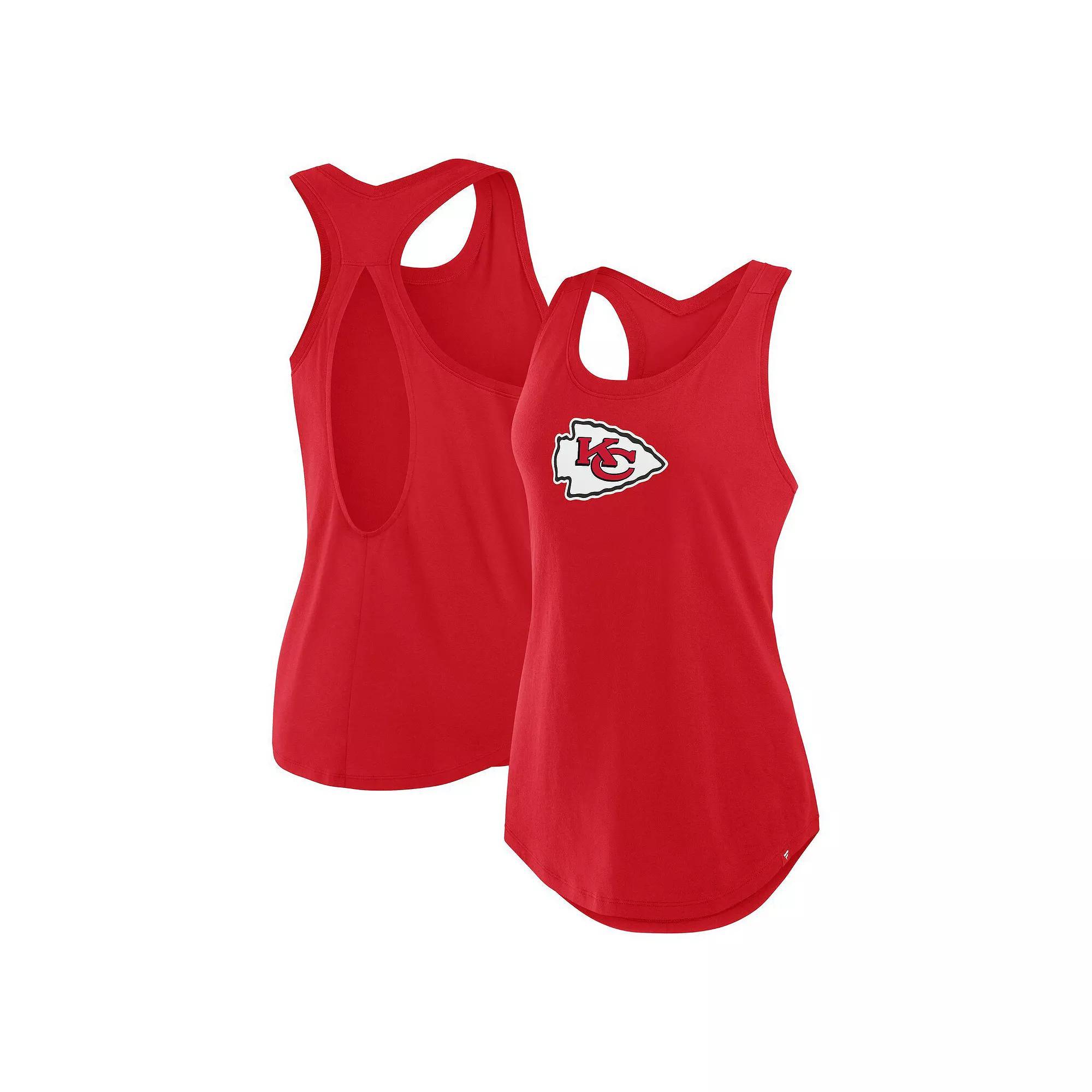 Women's Fanatics Red Kansas City Chiefs Iron Fan Tank Top,  Product Image
