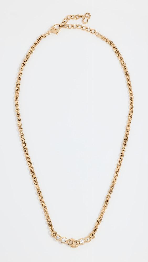 What Goes Around Comes Around Dior Gold Crystal Necklace | Shopbop Product Image