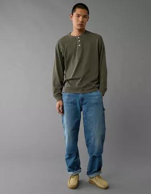 AE Long-Sleeve Henley T-Shirt Product Image