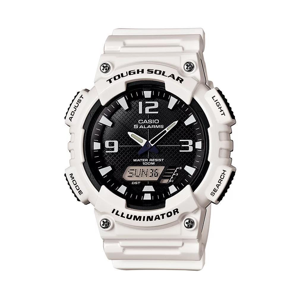 Casio Men's Tough Solar Analog & Digital Watch, White Product Image