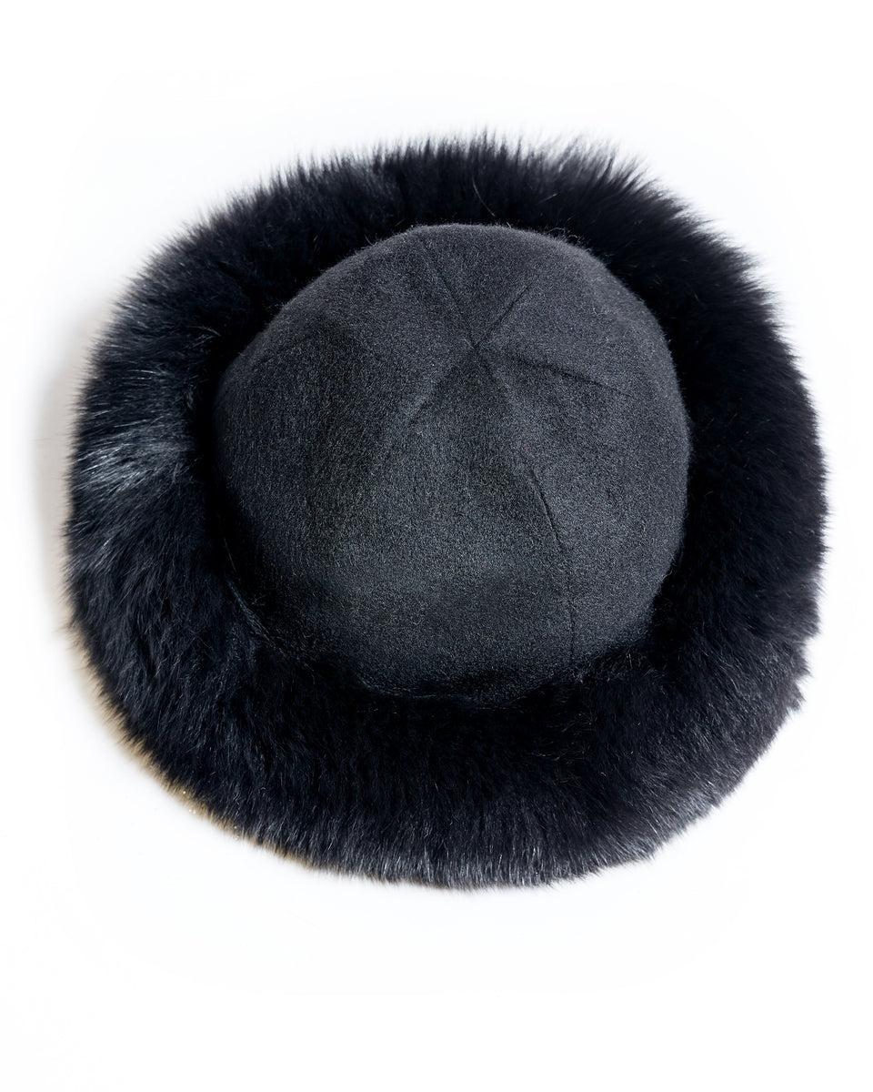 Cashmere Hat with Fox Cuff Product Image