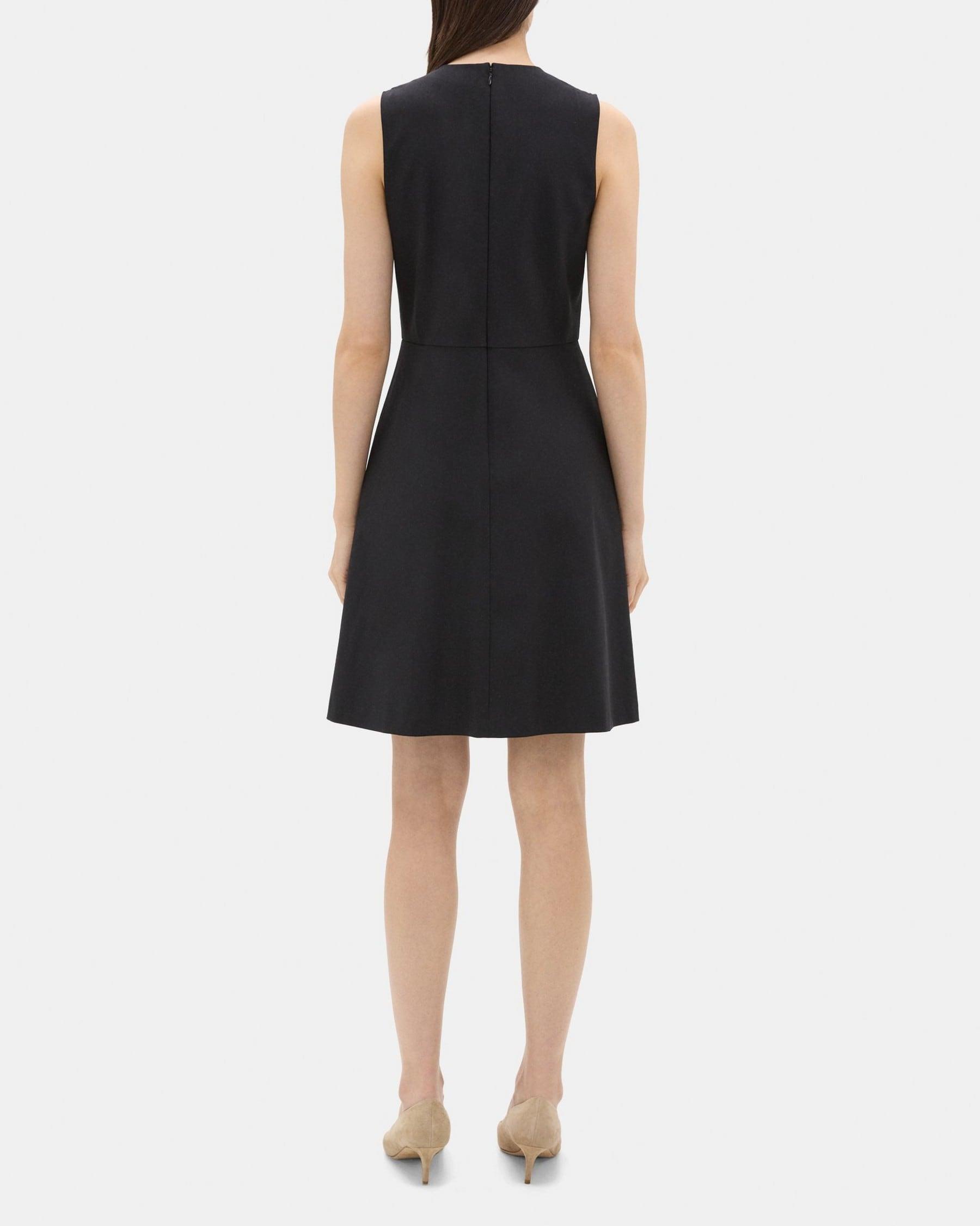 Split Front Dress In Sevona Stretch Wool Product Image