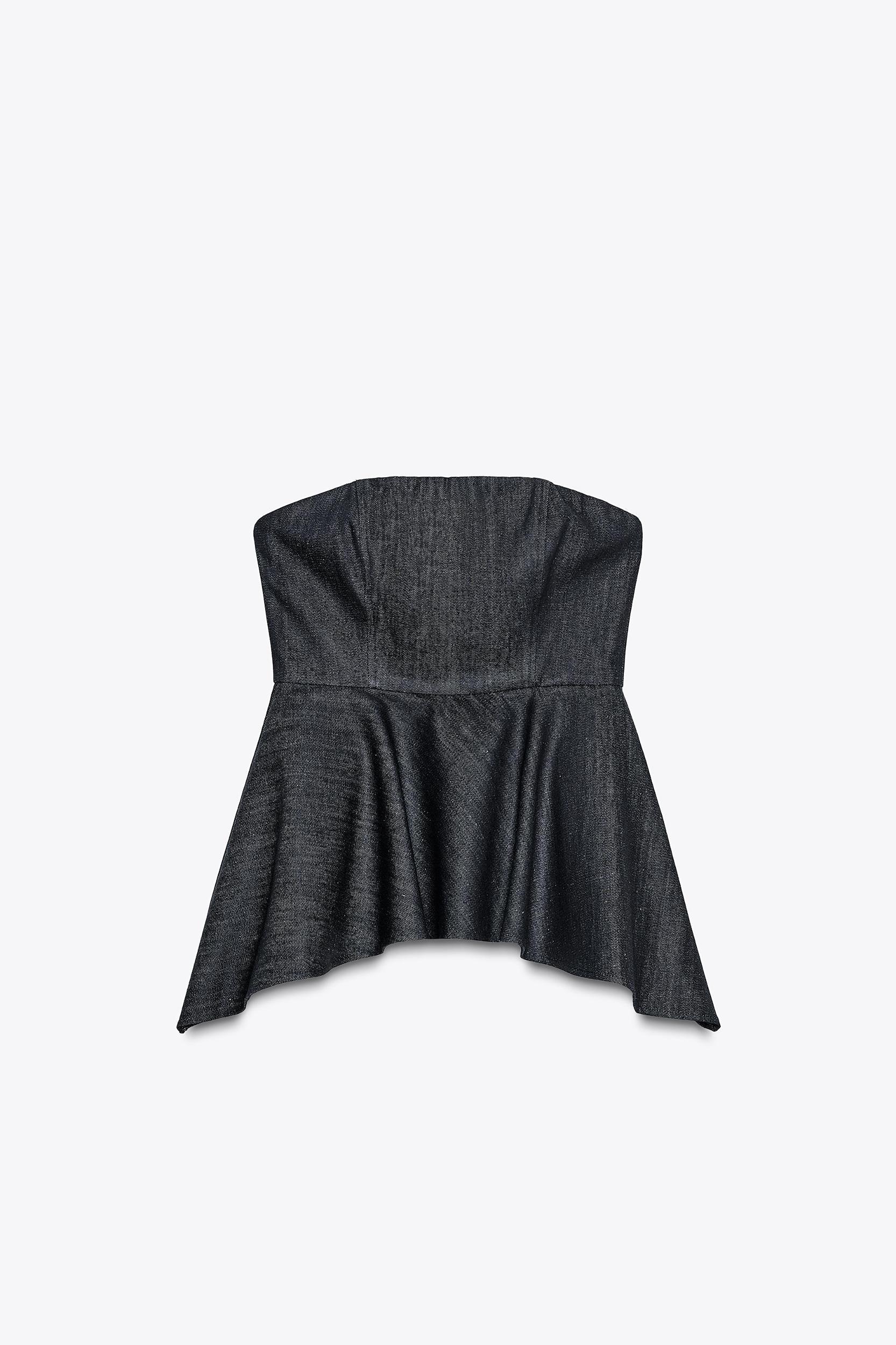ZW COLLECTION DENIM STRAPLESS TOP Product Image