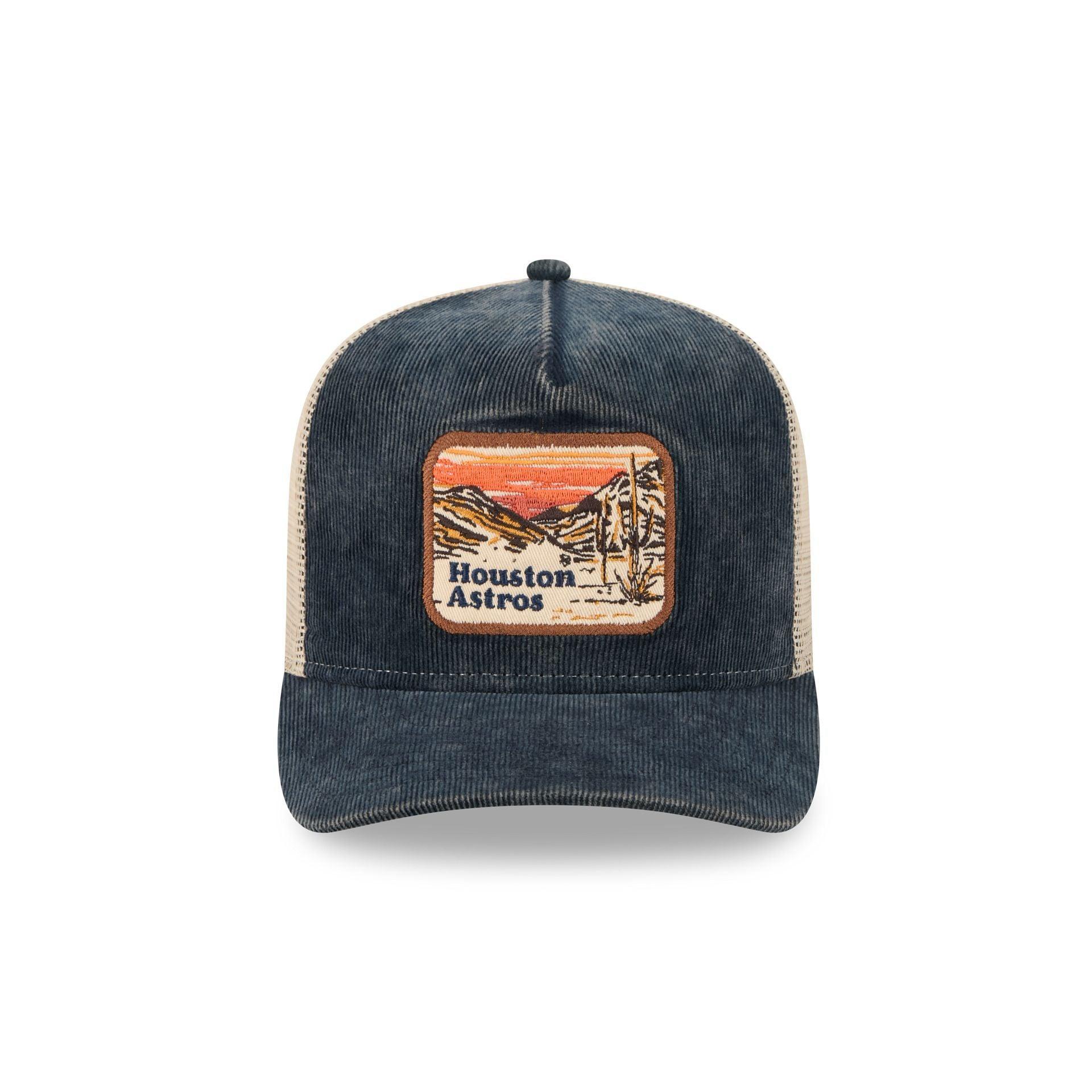 Houston Astros Vintage Landscape 9FIFTY A-Frame Trucker Hat Male Product Image