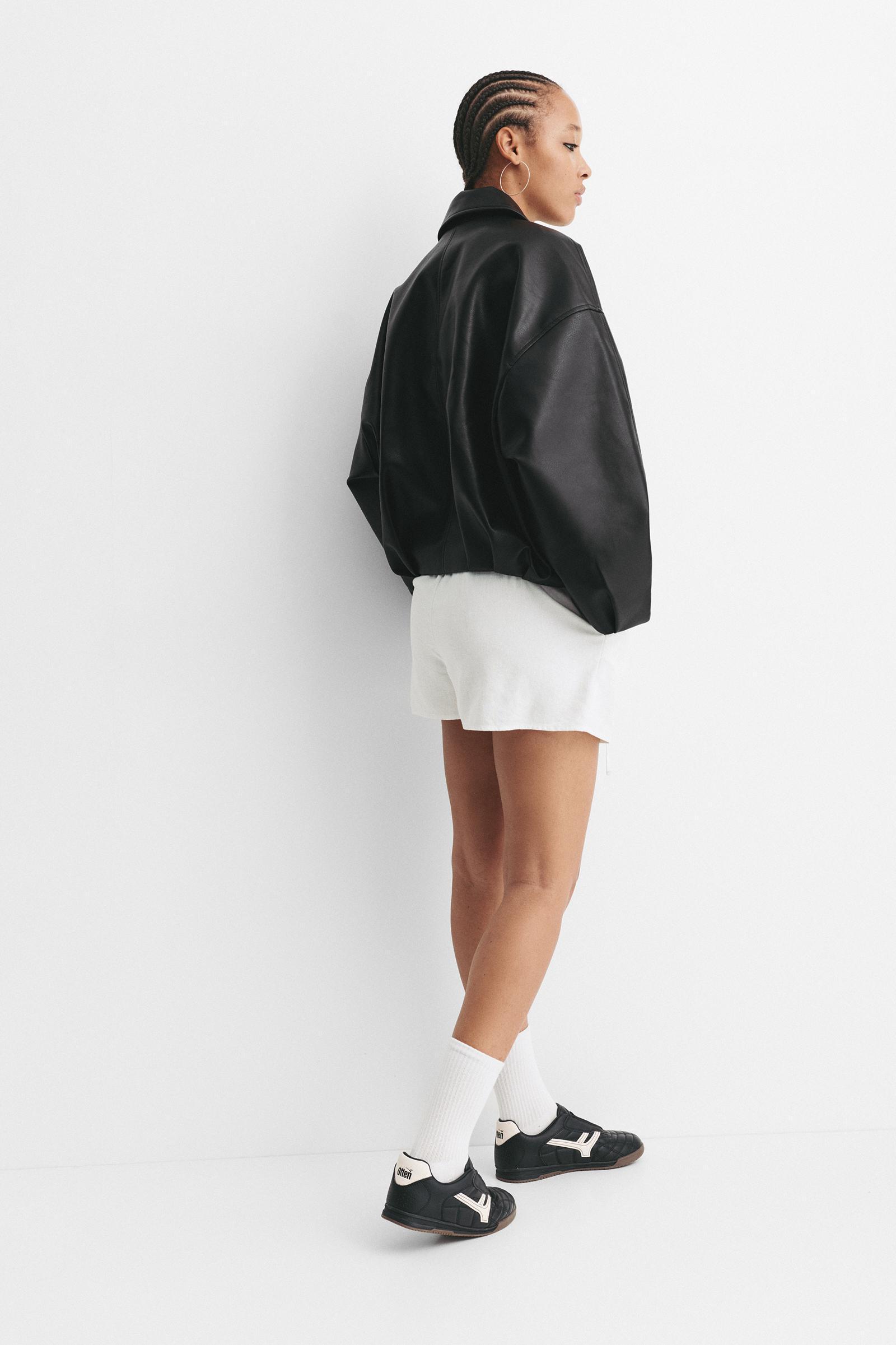 Faux leather bomber jacket Product Image