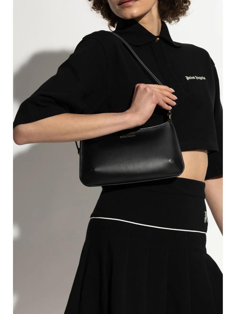 PALM ANGELS Black Giorgina Bag In Black Gold Product Image