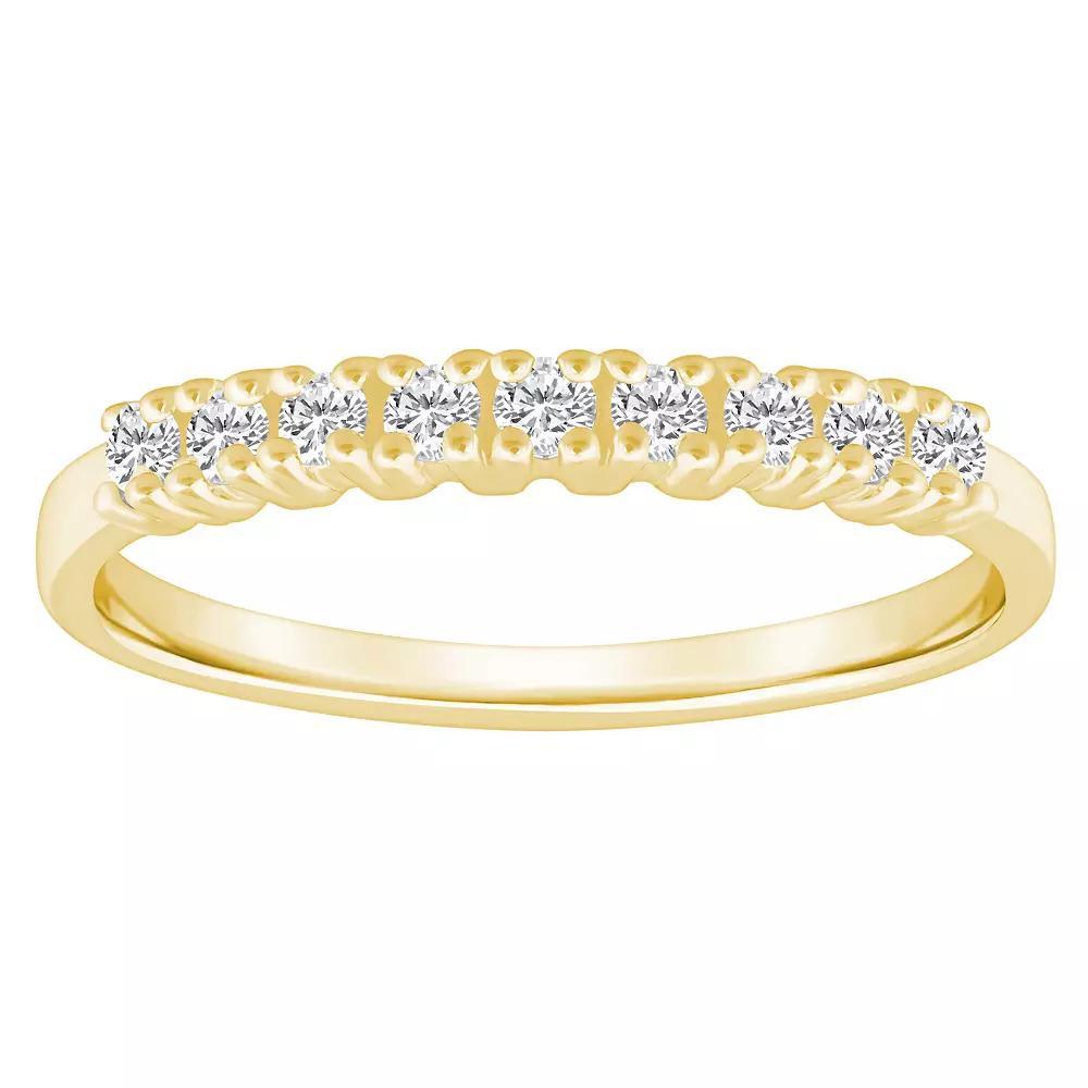 Alyson Layne 14k Gold 1/4 Carat T.W. Diamond 9-Stone Wedding Ring, Women's, Size: 9.50, Yellow Product Image