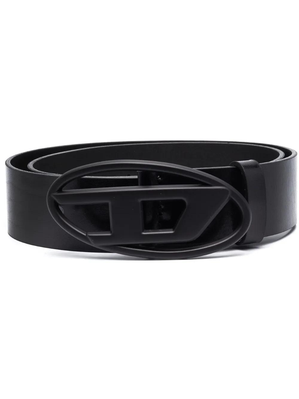 DIESEL B-1dr Logo-buckle Leather Belt In Black Product Image