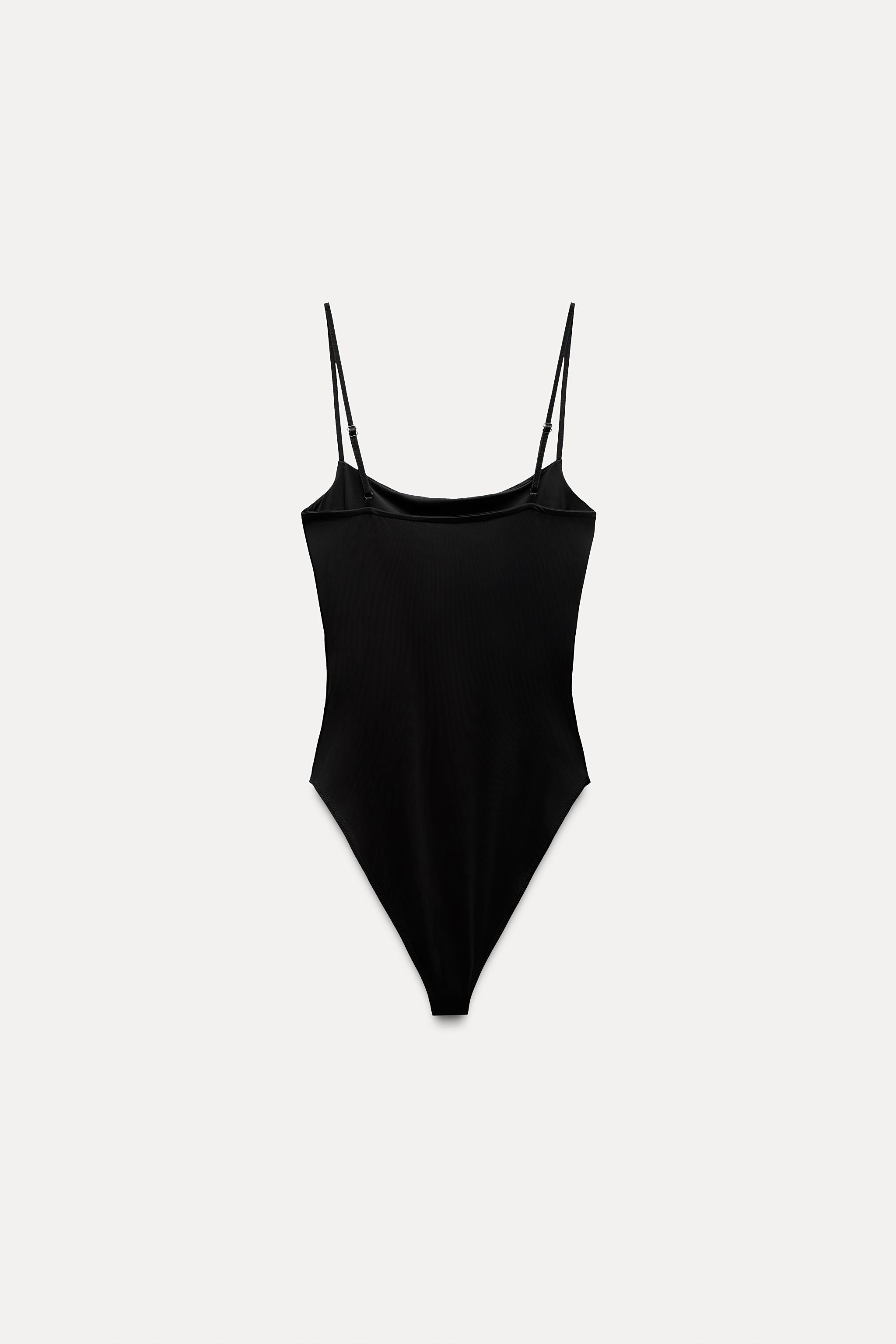 DRAPED POLYAMIDE BODYSUIT Product Image