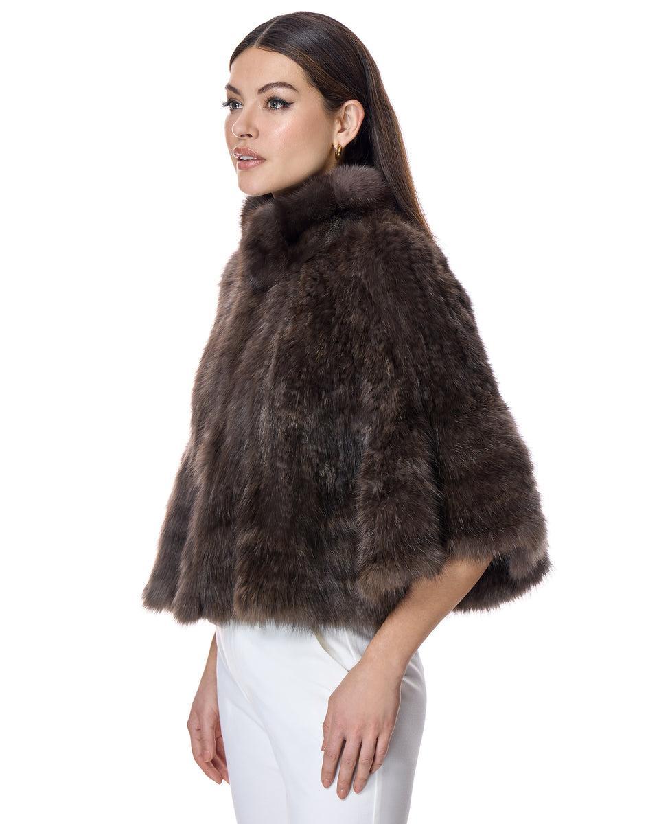 Knitted Sable Cape Product Image