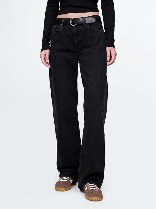 Mid Rise '90s Loose Pinstripe Carpenter Jeans Product Image