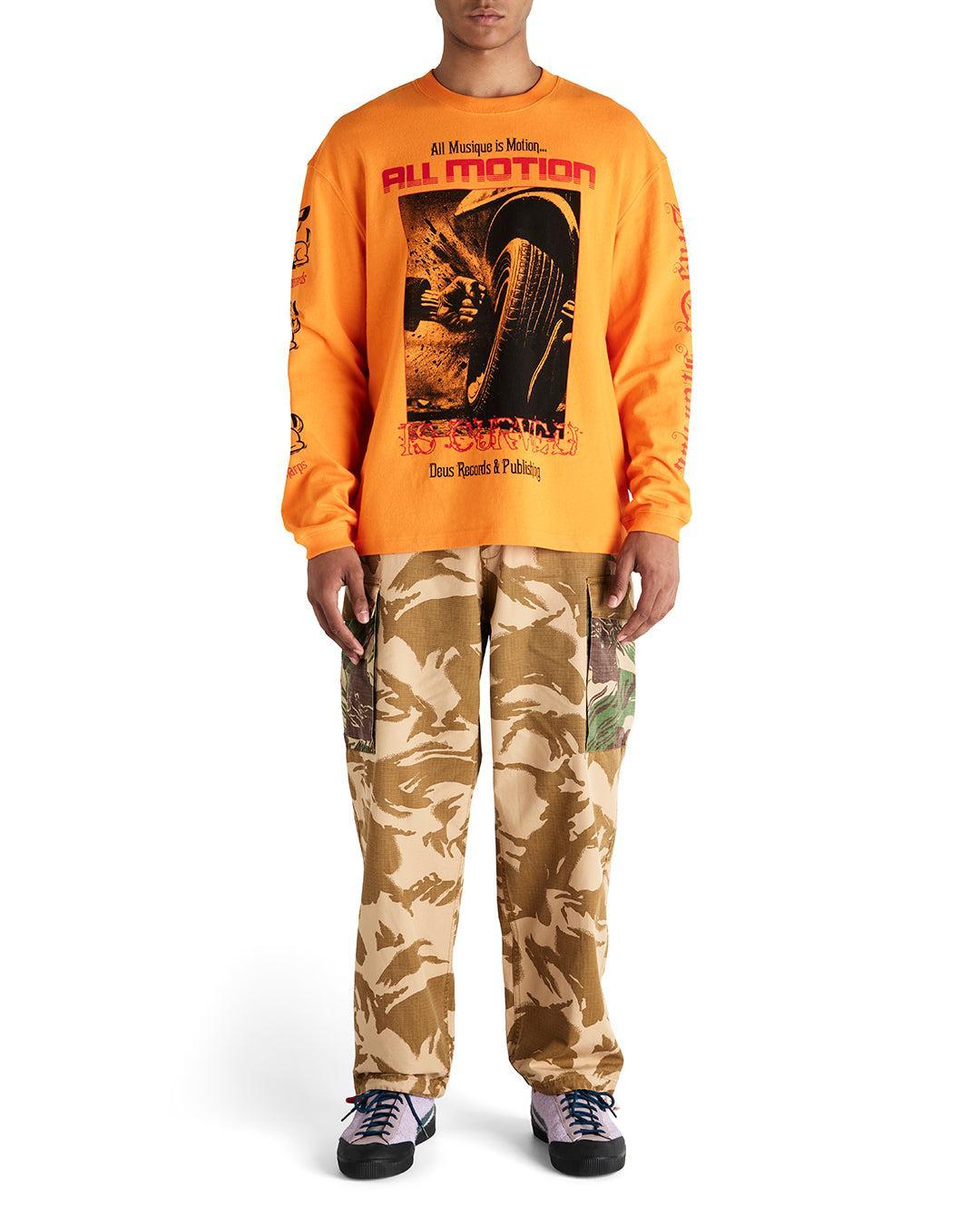Dancing Ghost Long Sleeve Tee - Persimmon Orange Product Image