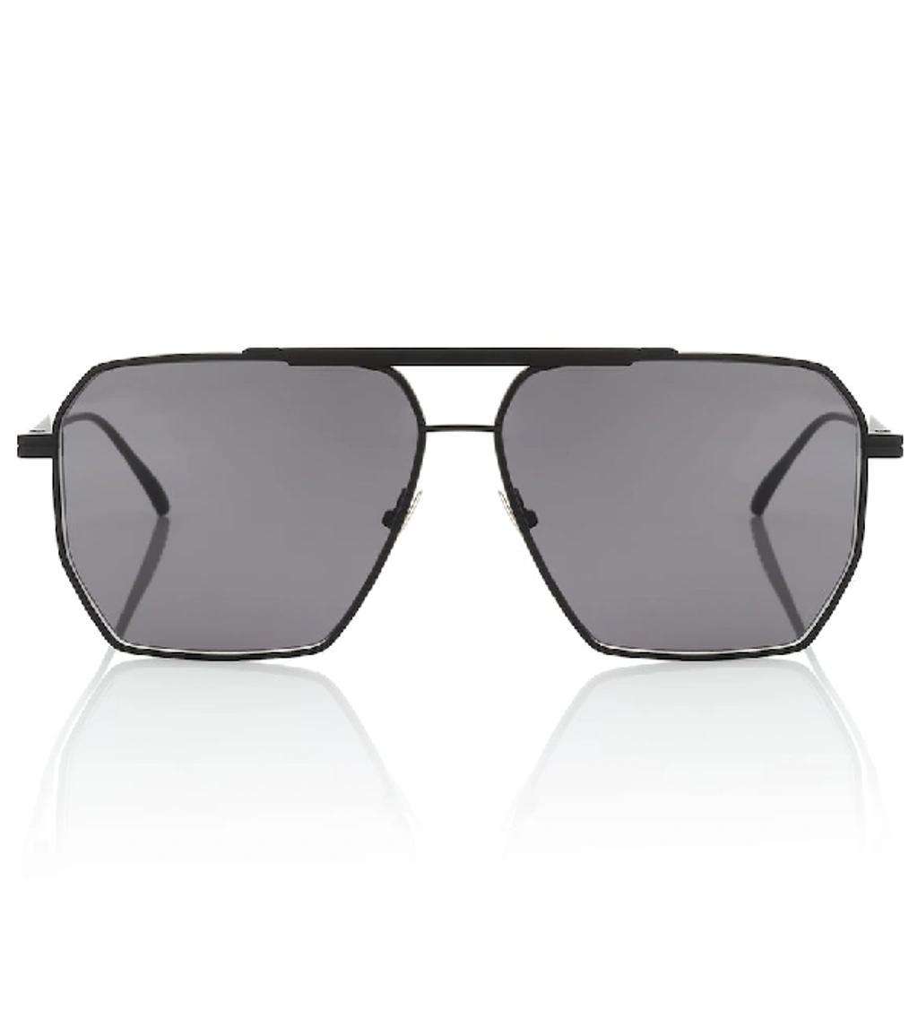 BOTTEGA VENETA Square Aviator Sunglasses In Black Product Image