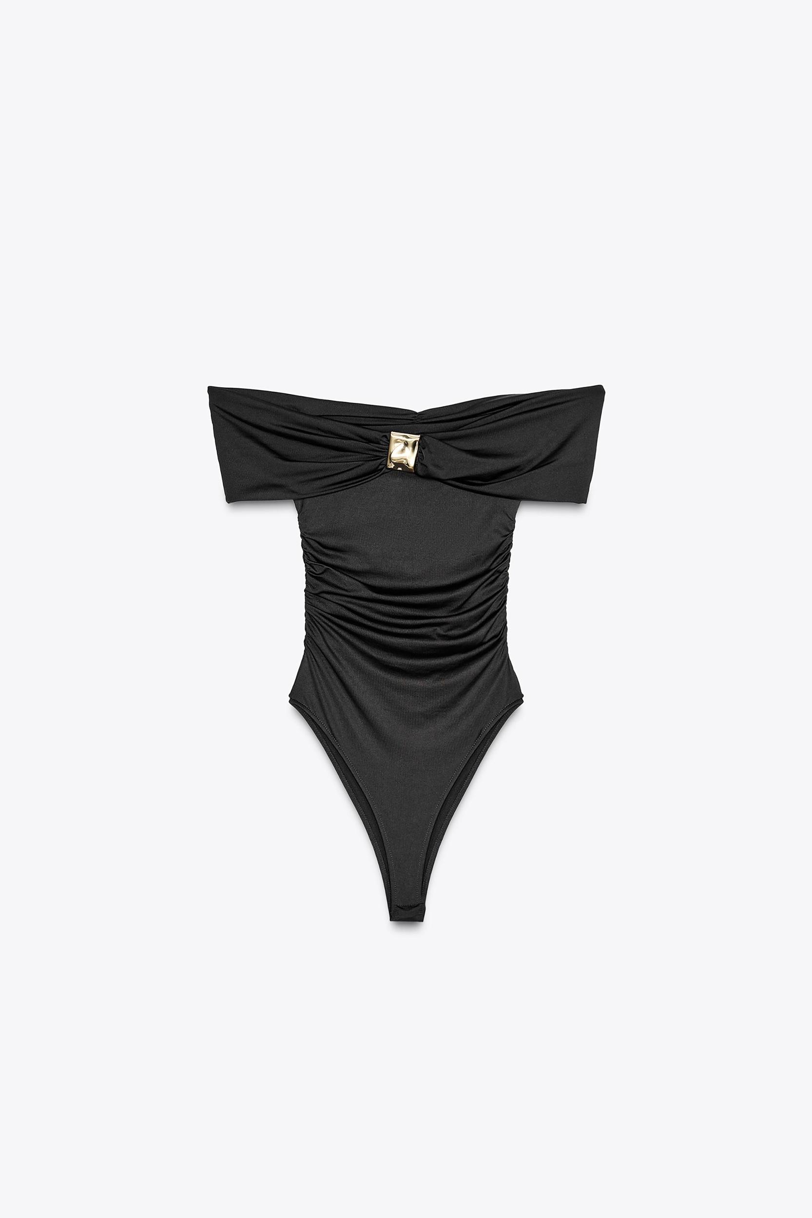 POLYAMIDE BANDEAU BODYSUIT Product Image
