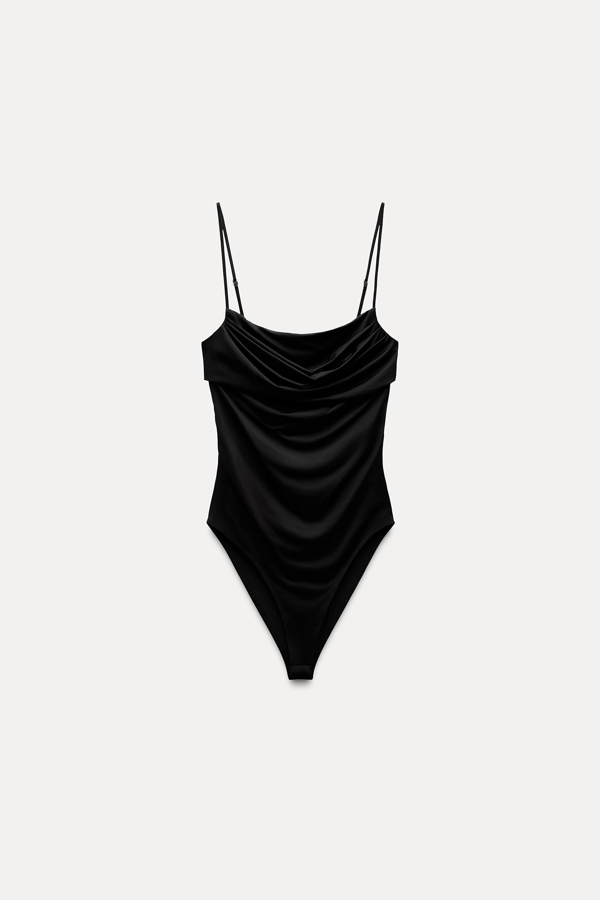 DRAPED POLYAMIDE BODYSUIT Product Image