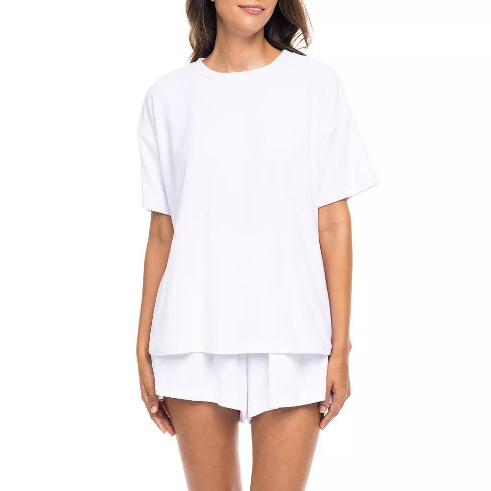 Women's Jordan Taylor Terrycloth Swim Cover-Up Shirt, Size: Small, White Product Image