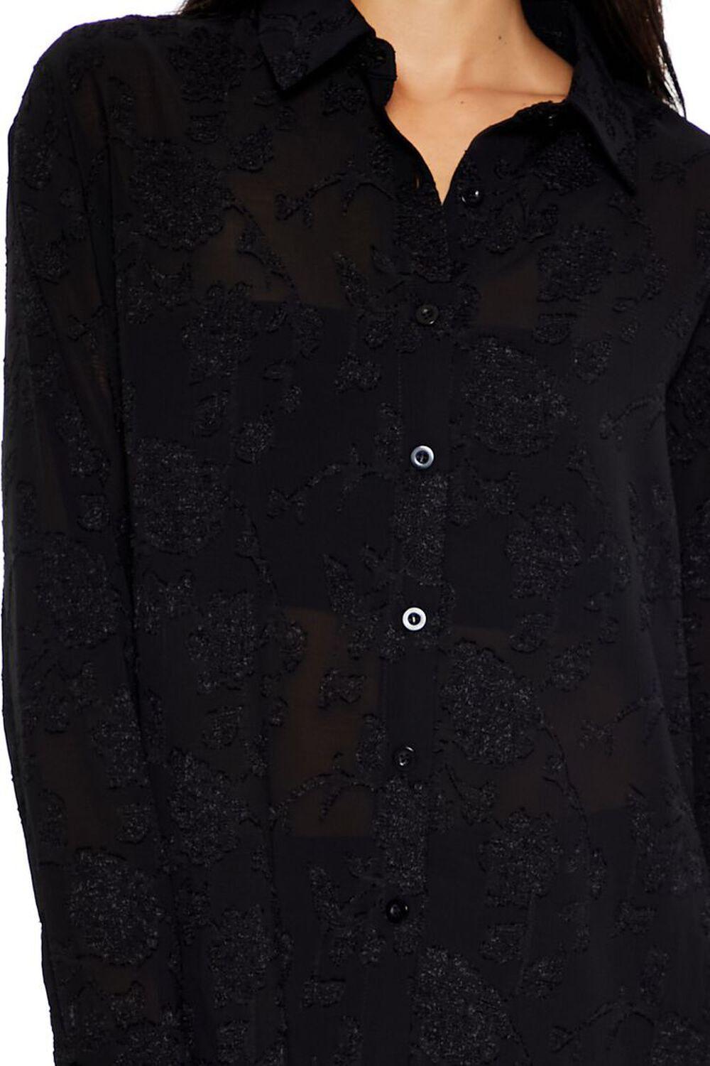 Lace-Trim Long-Sleeve Shirt | Forever 21 Product Image