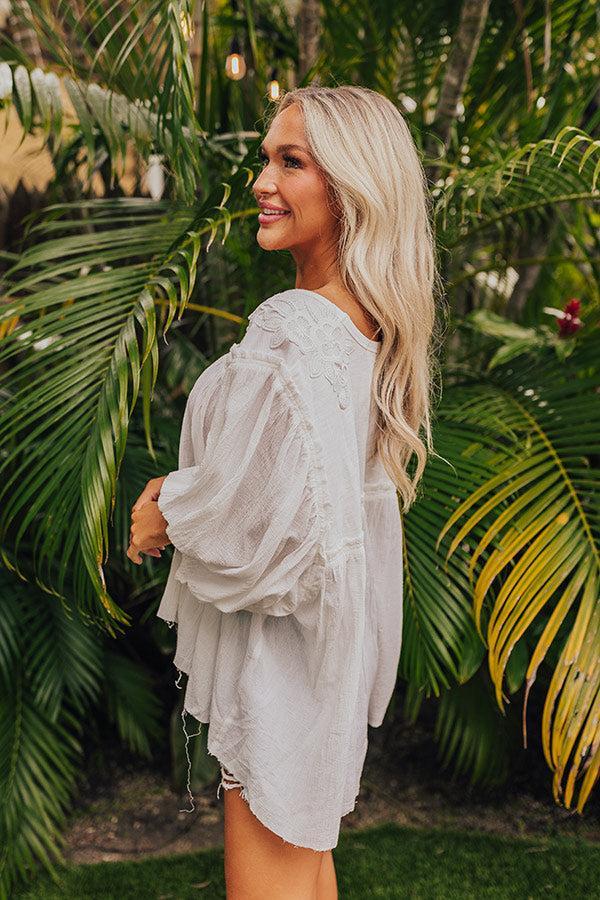 Serenity Song Babydoll Top In White Product Image