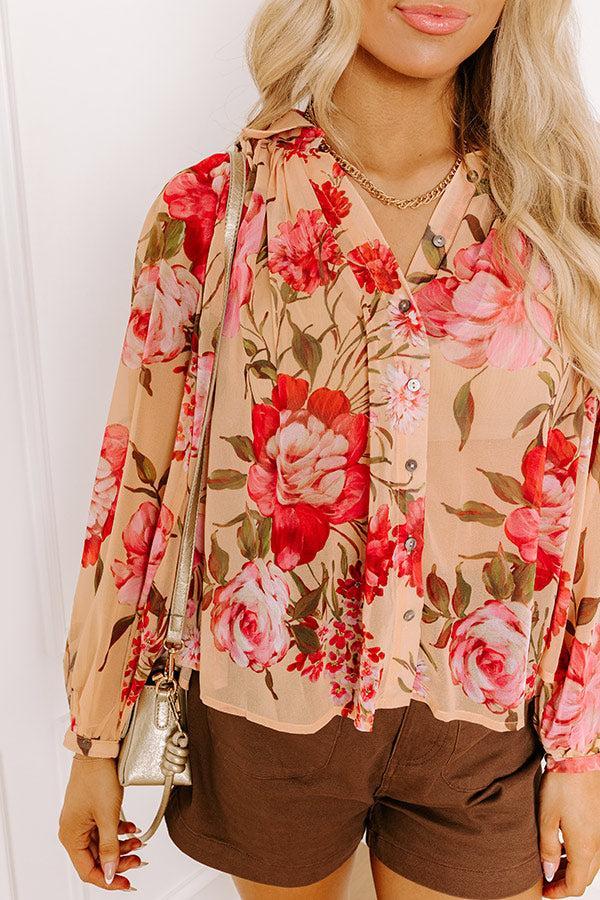 Bubbly Bloom Chiffon Button Up Product Image